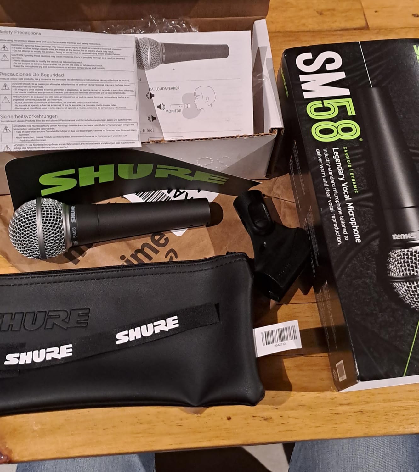 Shure SM58 Pro Dynamic Vocal Microphone with 25-ft XLR Cable | Cardioid dynamic vocal mic for studio, live performance, podcasting and recording customer photo 1