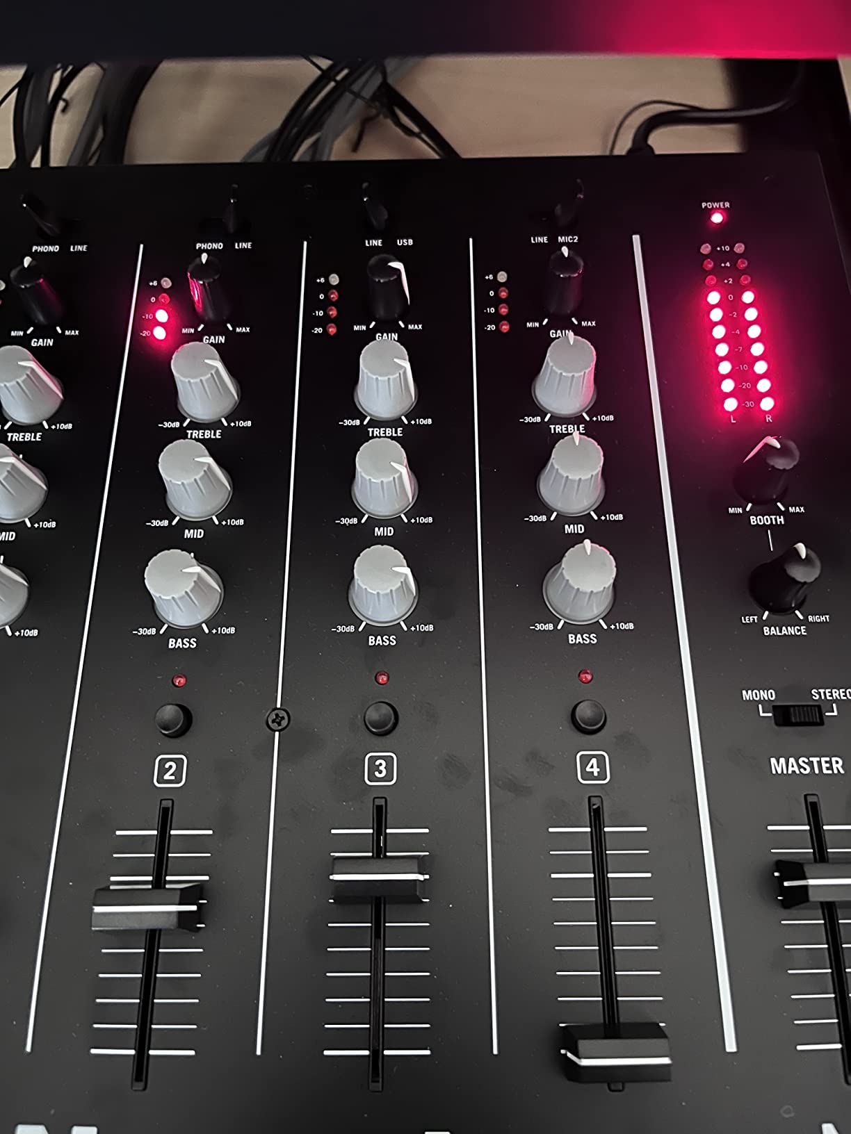 Numark M6 USB 4-Channel DJ Mixer | Built-In USB Audio Interface, 3-Band EQ, Mic Input, Replacable Slope-Adjustable Crossfader customer photo 1