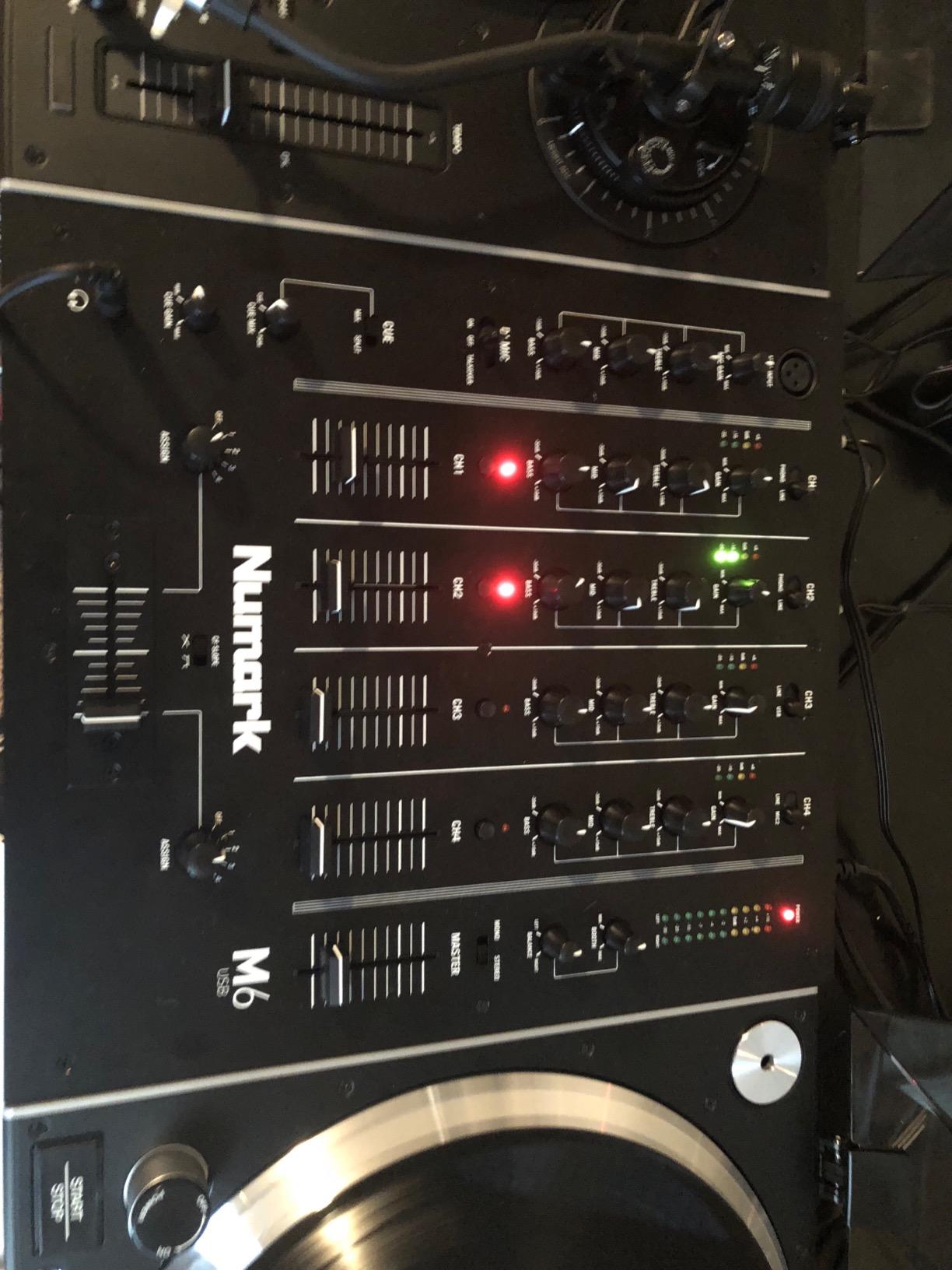 Numark M6 USB 4-Channel DJ Mixer | Built-In USB Audio Interface, 3-Band EQ, Mic Input, Replacable Slope-Adjustable Crossfader customer photo 2