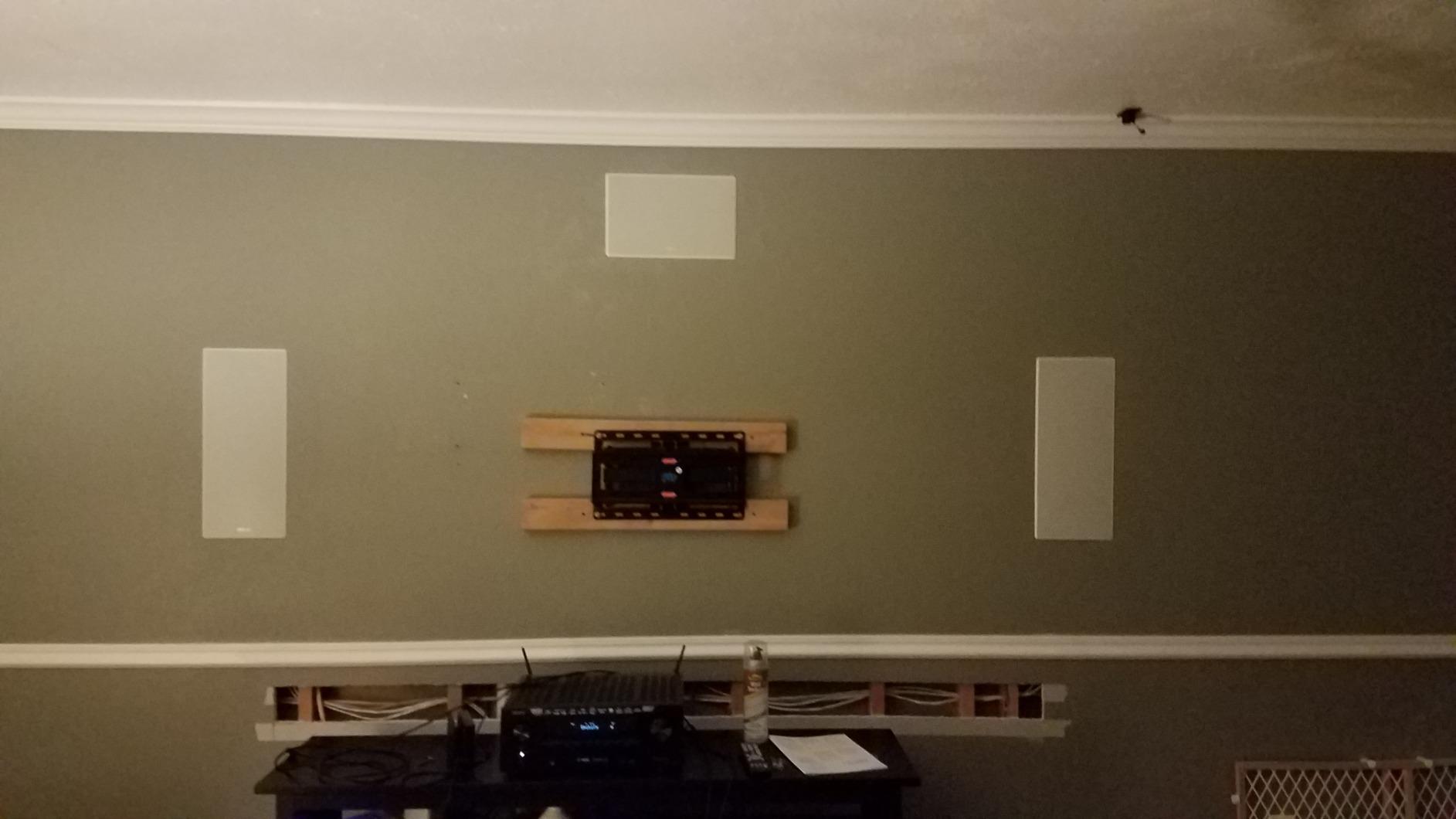 Polk Audio 255c-RT In-Wall Speaker, The Vanishing Series, Black/White | 2-way, Center Channel Speakers for Home Audio, Easily Fits into the Wall, Power Port, Paintable Wafer-Thin Sheer Grille customer photo 1