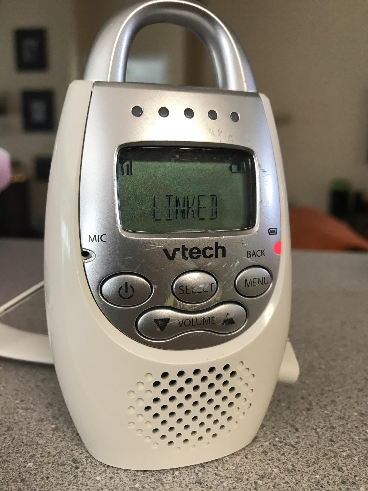 VTech Communications DM221 Audio Baby Monitor with up to 1,000 ft of Range, Vibrating Sound-Alert, Talk Back Intercom & Night Light Loop customer photo 1