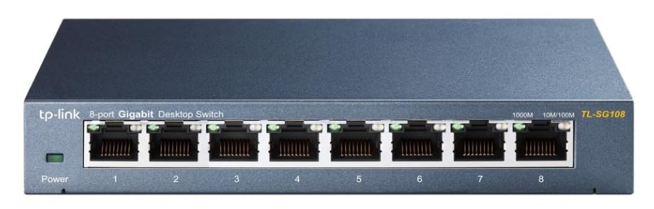 TP-Link 8 Port Gigabit Ethernet Network Switch - Ethernet Splitter | Plug & Play | Fanless | Sturdy Metal w/ Shielded Ports | Traffic Optimization | Unmanaged | Lifetime Protection (TL-SG108) customer photo 2