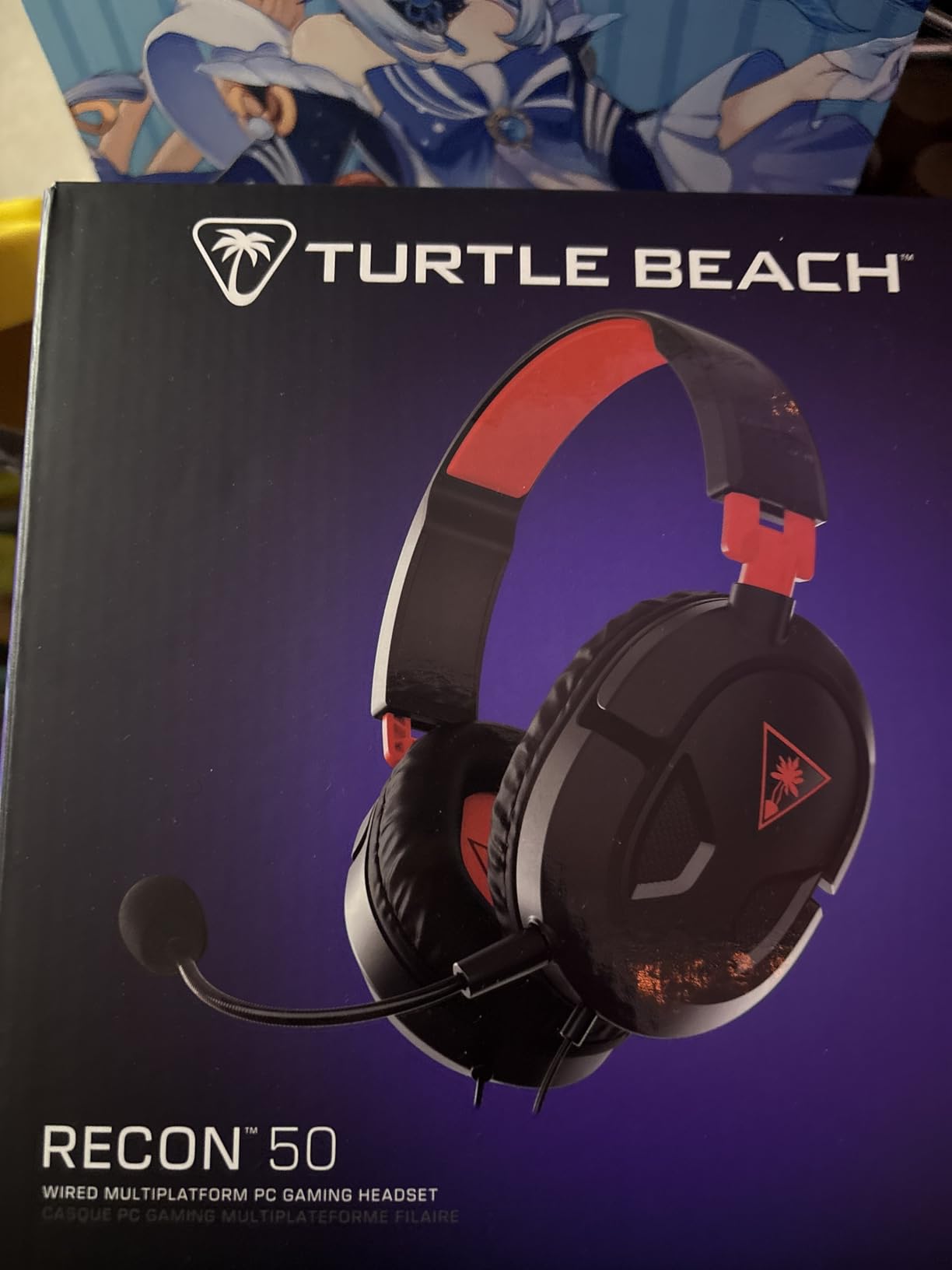Turtle Beach Recon 50 Wired Multiplatform Gaming Headset for PC, PS5, Xbox | PlayStation, PS4, Xbox Series X|S, PC Splitter Cable, Removable Mic, 40mm Speakers, In-Line Controls, Lightweight, Black Red customer photo 2