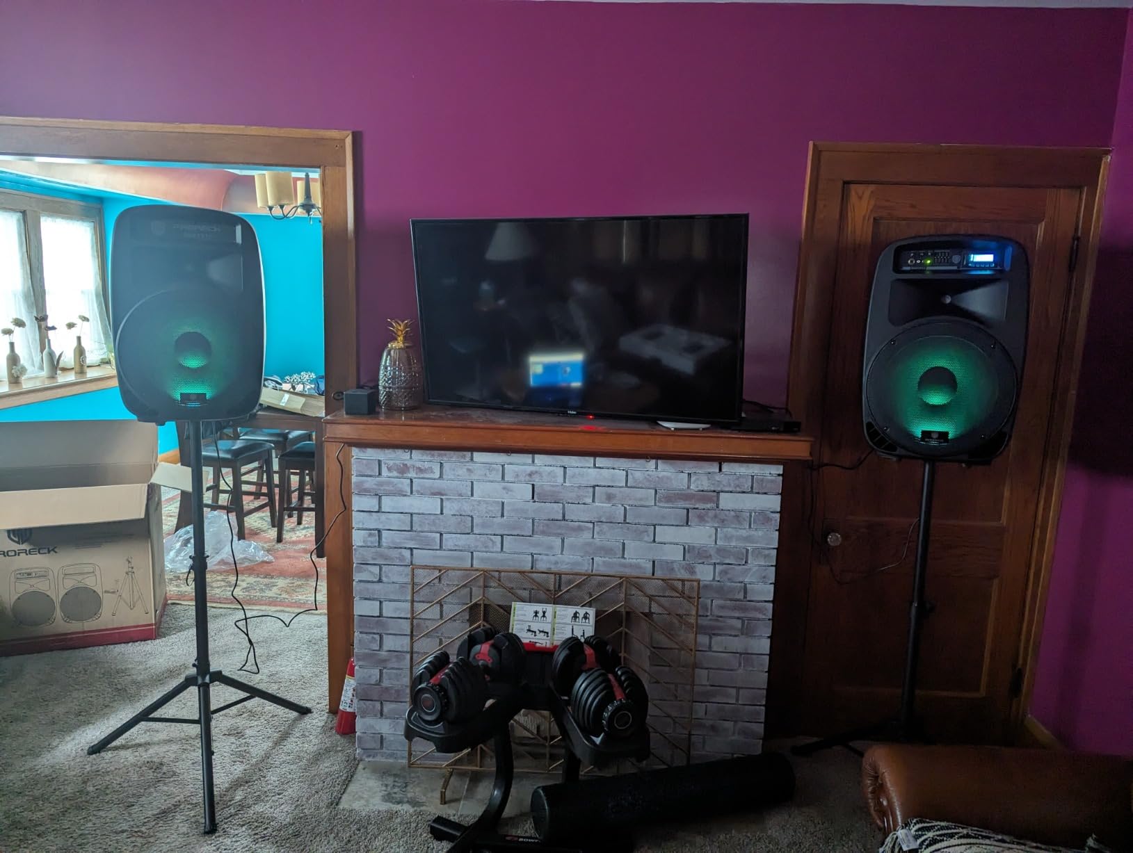 PRORECK Party 15 Portable 15-Inch 2000 Watt 2-Way Powered PA Speaker System Combo Set with Bluetooth/USB/SD Card/FM/Remote Control/LED Light customer photo 1