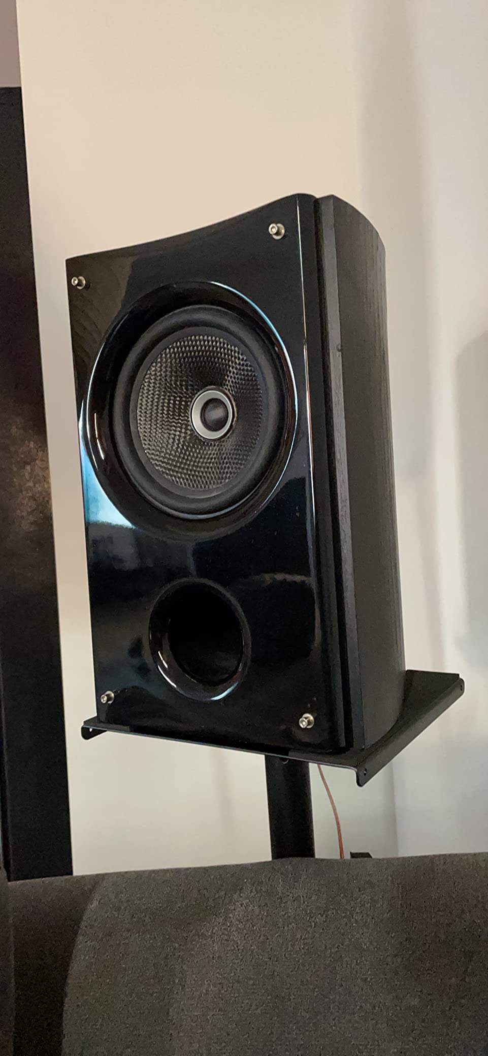 AxcessAbles Studio Monitor Speaker Stands Pair. 80lb Capacity per Stand. Adjustable Height 26
