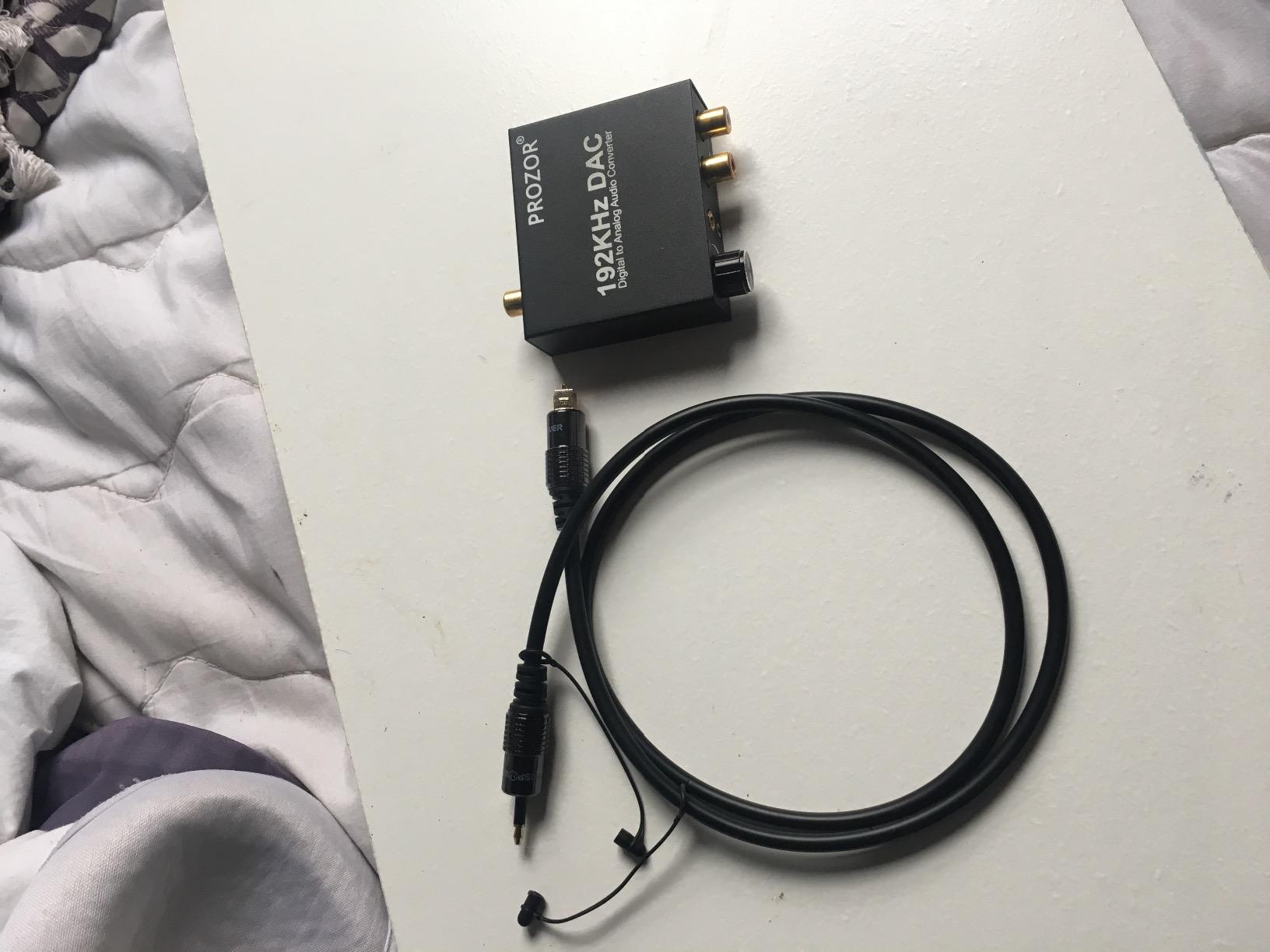 PROZOR 192KHz Digital to Analog Audio Converter Optical to RCA Adapter Upgrade Volume Adjustable DAC with Optical Cable, SPDIF TOSLINK to Stereo L/R & 3.5mm Jack Converters customer photo 1