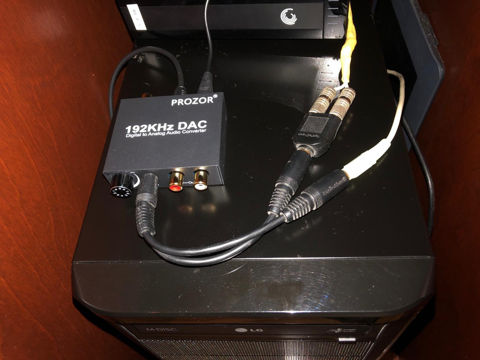 PROZOR 192KHz Digital to Analog Audio Converter Optical to RCA Adapter Upgrade Volume Adjustable DAC with Optical Cable, SPDIF TOSLINK to Stereo L/R & 3.5mm Jack Converters customer photo 2