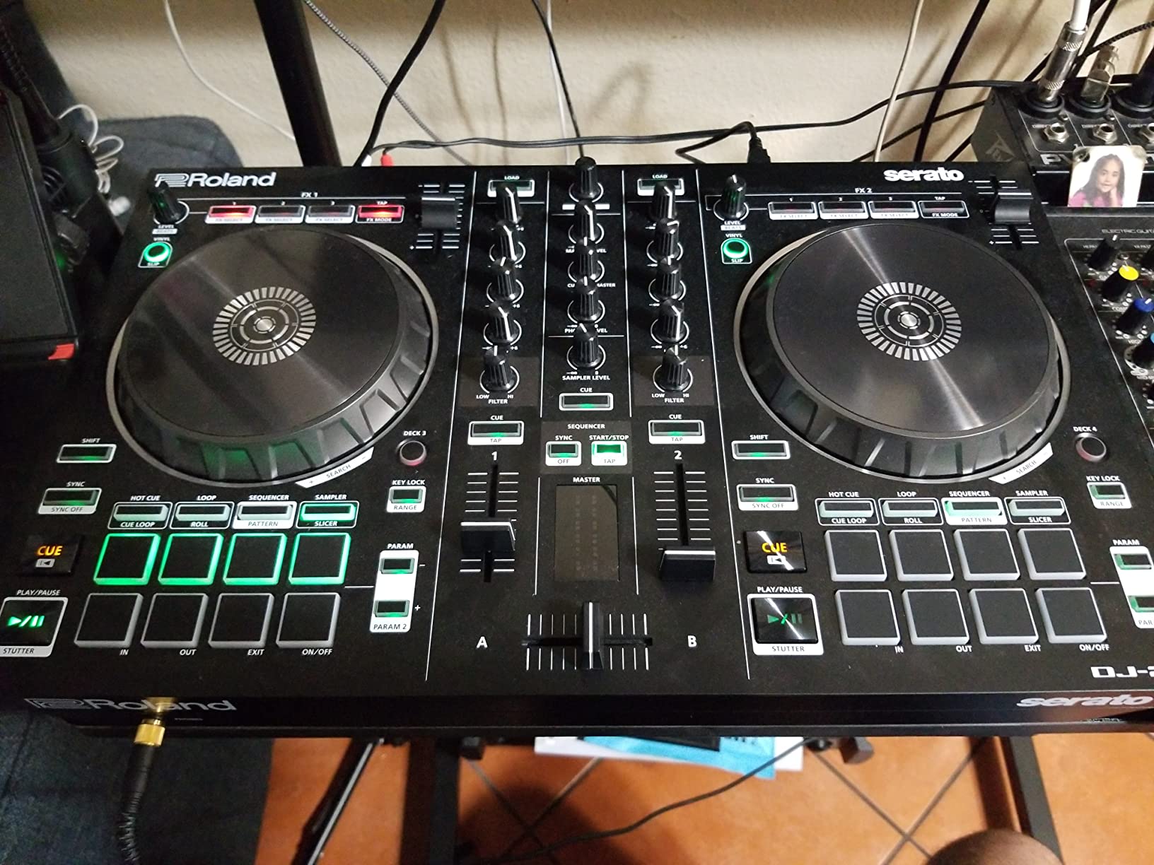 Roland DJ-202 Compact DJ Controller | A two-channel, four-deck controller that's powered via USB customer photo 1