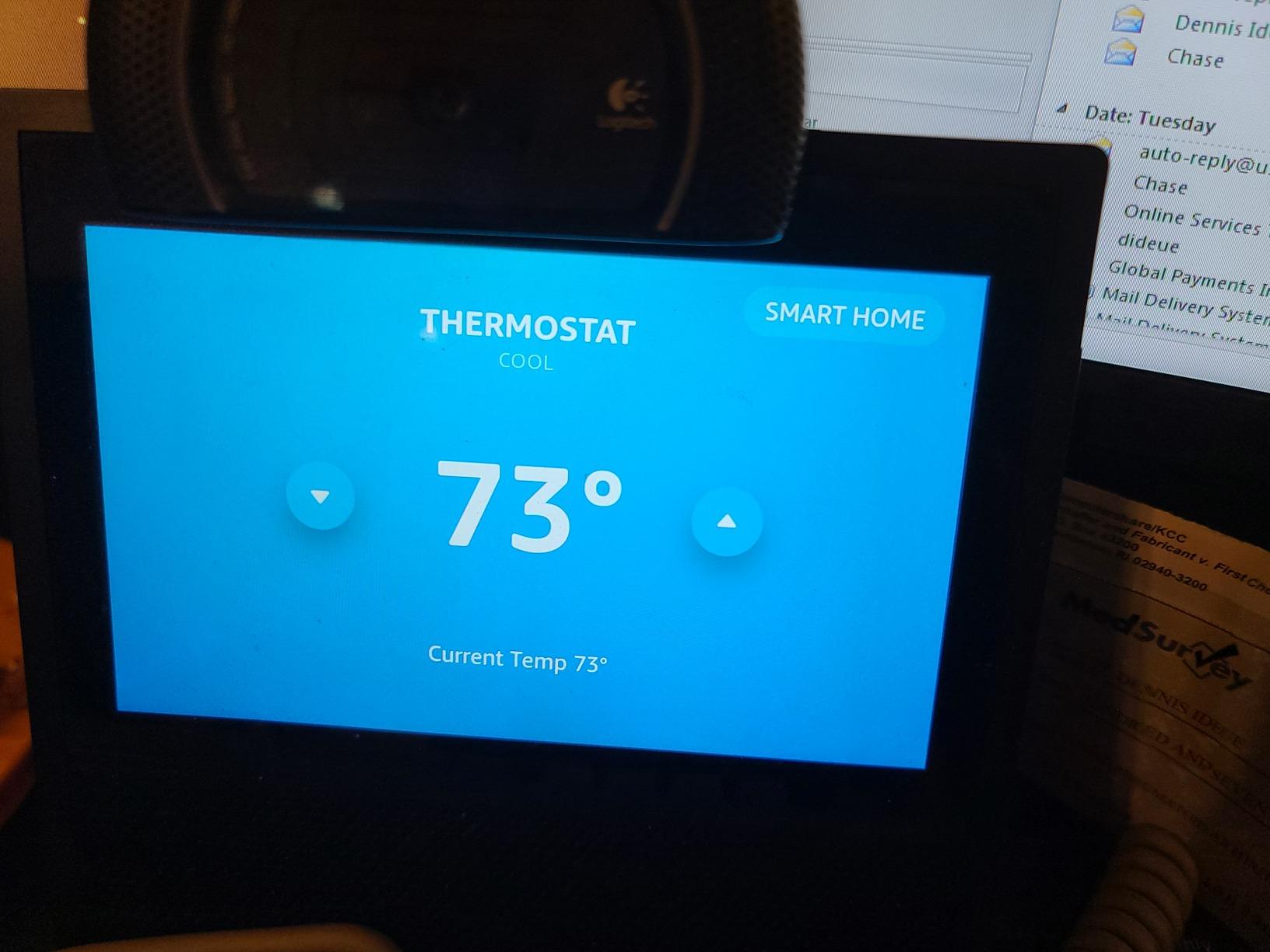 Honeywell Home RTH9585WF Wi-Fi Smart Color Thermostat, 7 Day Programmable, Touch Screen, Energy Star, Alexa Ready, C-Wire Required, Not Compatible with Line Volt Heating Gray customer photo 1
