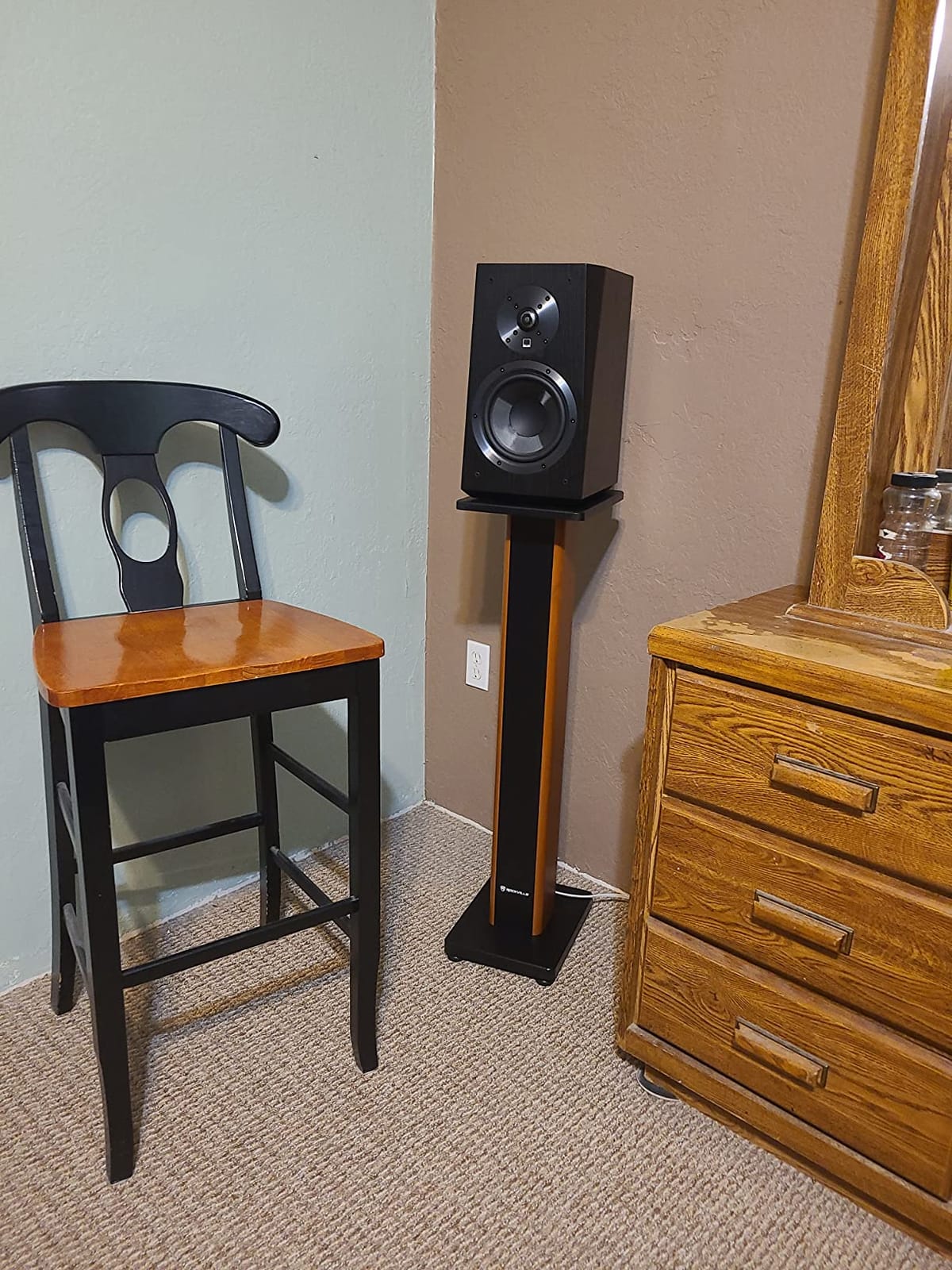 Rockville Pair RHTSB 36 Inch Bookshelf Speaker Stands, High-Performance Wood, Cable Management, Dual Platform Sizes, for Home Theater and Studio Monitors | Home Theater, Surround Sound, 60 lbs Load Capacity, MDF Wood, Sand Fillable, Isolation Pads, Brass & Rubber Spikes customer photo 1