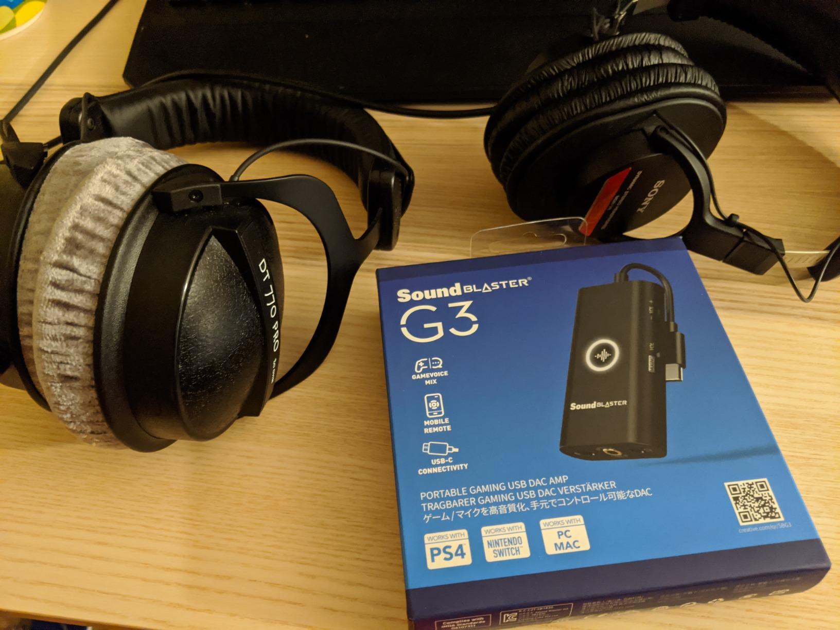 Sound BlasterX G6 Hi-Res 130dB 32bit/384kHz Gaming DAC, External USB Sound Card with Xamp Headphone Amp, Dolby Digital, 7.1 Virtual Surround Sound, Sidetone/Speaker Control for PS4, Xbox One customer photo 1