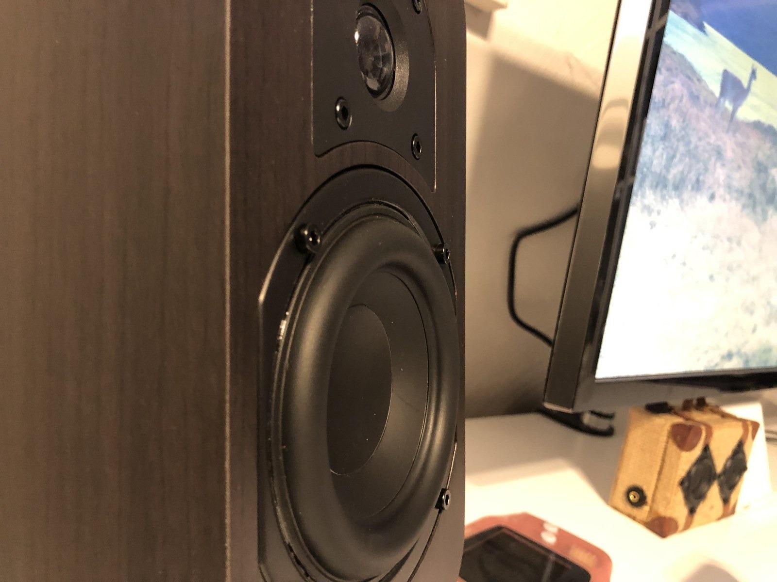 Micca RB42 Reference 2-Way Passive Bookshelf Speakers, Stereo Pair, Walnut | Amplifier Required, Long-Throw 4-Inch Woofers, 0.75-Inch Silk-Dome Tweeter, Desktop, Home Theater, Surround Sound customer photo 1
