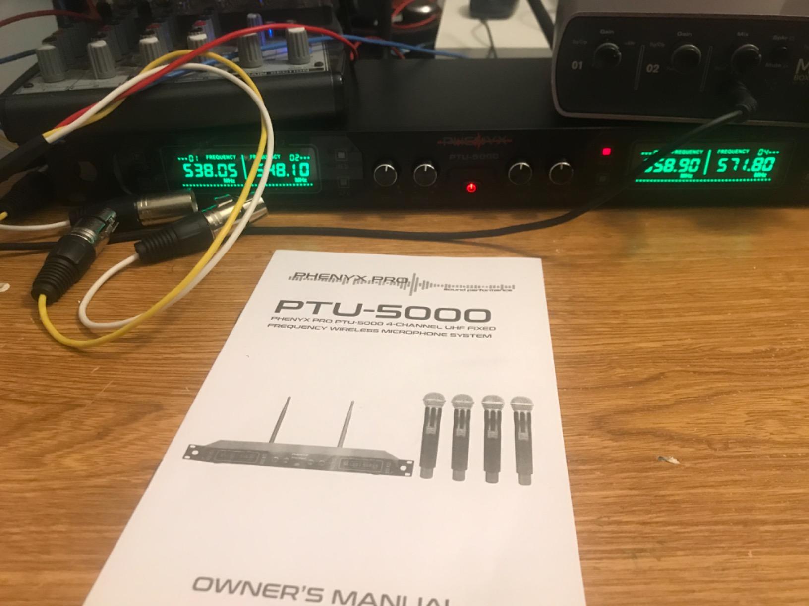 Phenyx Pro 4-Ch UHF Fixed Frequency Wireless Microphone PTU-5000-2H2B | 2 Handheld Mics, 2 Bodypacks, Headset/Lapel Mics, Metal Build, 260 ft Range, Church Services, DJ Sets customer photo 1