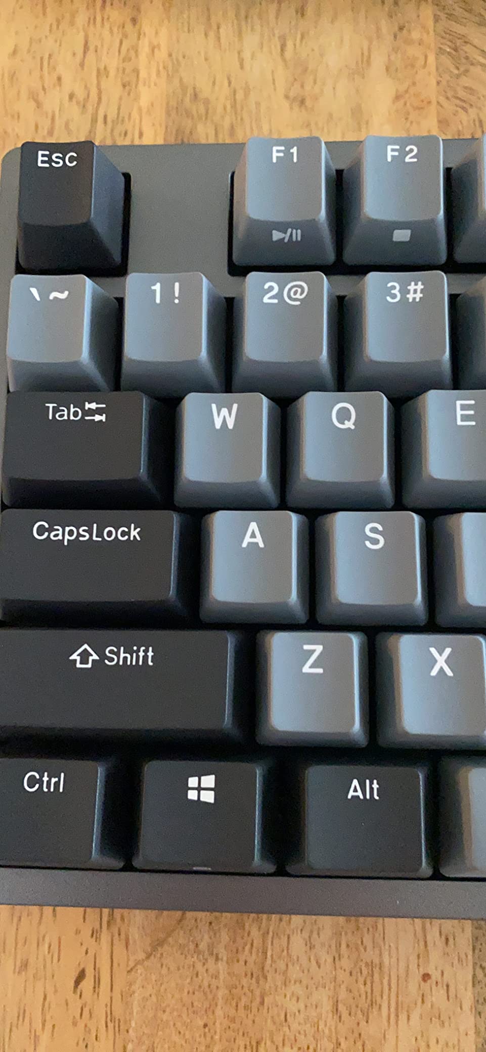 DURGOD Taurus K320 TKL Mechanical Gaming Keyboard - 87 Keys - Double Shot PBT - NKRO - USB Type C (Cherry Silent Red, Space Grey) | 87 Keys, Double Shot PBT, NKRO, USB Type C, Cherry Silent Red customer photo 1