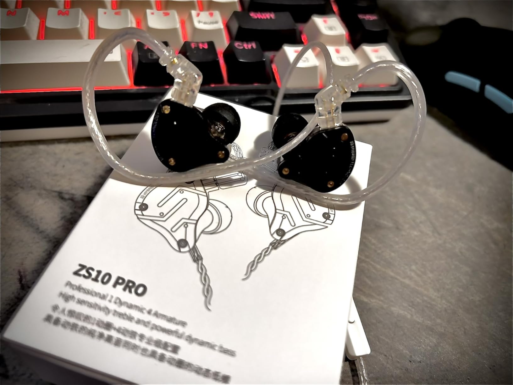 KZ ZS10 Pro 4BA+1DD 5 Driver in Ear Monitor, HiFi Wired Earbuds, Hybrid IEM Earphones with Stainless Steel Faceplate customer photo 2