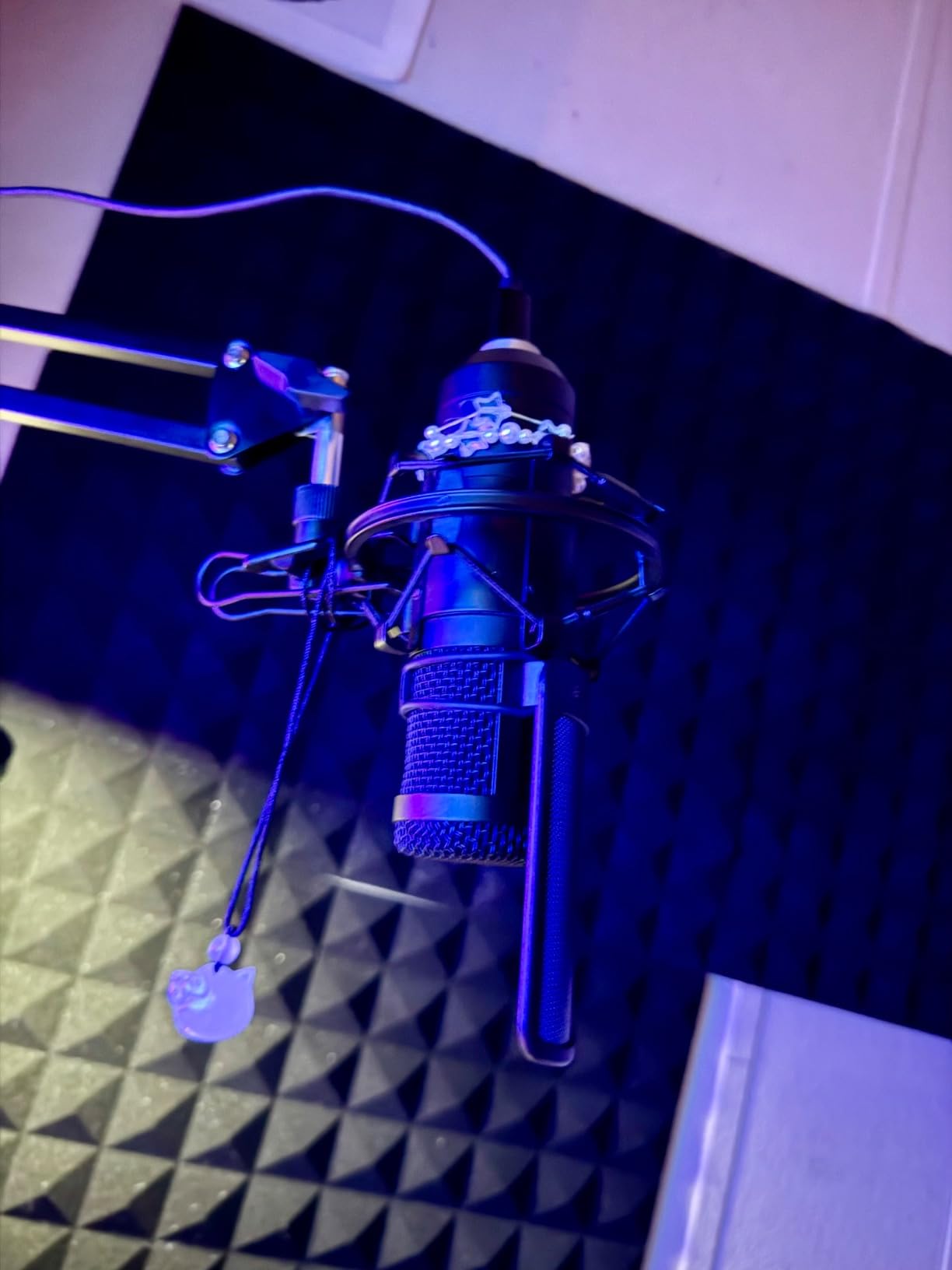Aokeo Pop Filter, [Upgraded Three Layers] Metal Mesh & Foam & Etamine Layer Microphone Windscreen Cover Handheld Mic Shield Mask, Microphone Accessories for Vocal Recording, YouTube Videos, Streaming customer photo 1