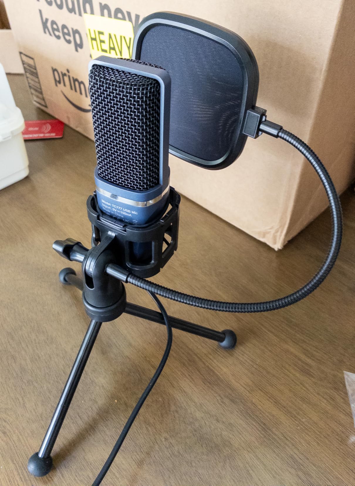 TONOR TC-777 Podcast Microphone, USB Computer Microphone, Cardioid Condenser PC Mic with Tripod Stand and Pop Filter for Podcasting, Streaming, Vocal Recording, Compatible with PC & Laptop, PS4/5 customer photo 1