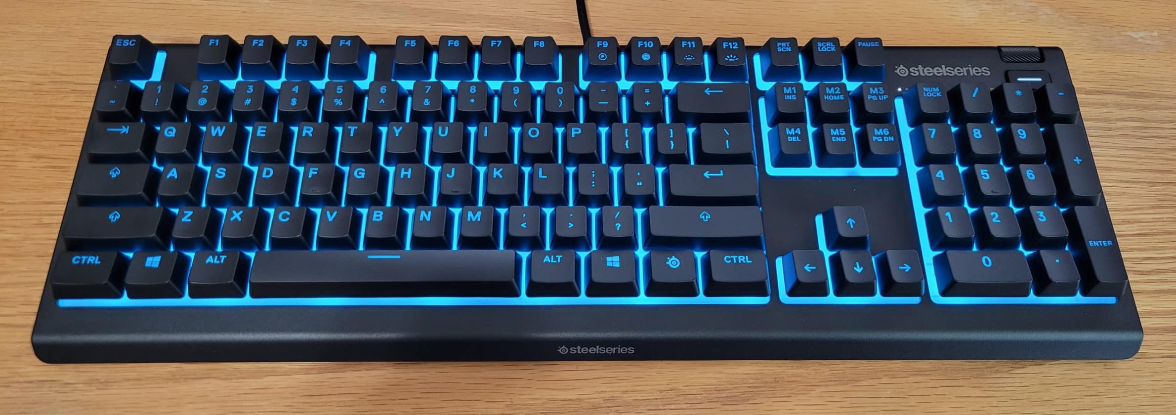 SteelSeries Apex 3 RGB Gaming Keyboard - 10-Zone RGB Illumination - IP32 Water Resistant - Premium Magnetic Wrist Rest (Whisper Quiet Gaming Switch) customer photo 1