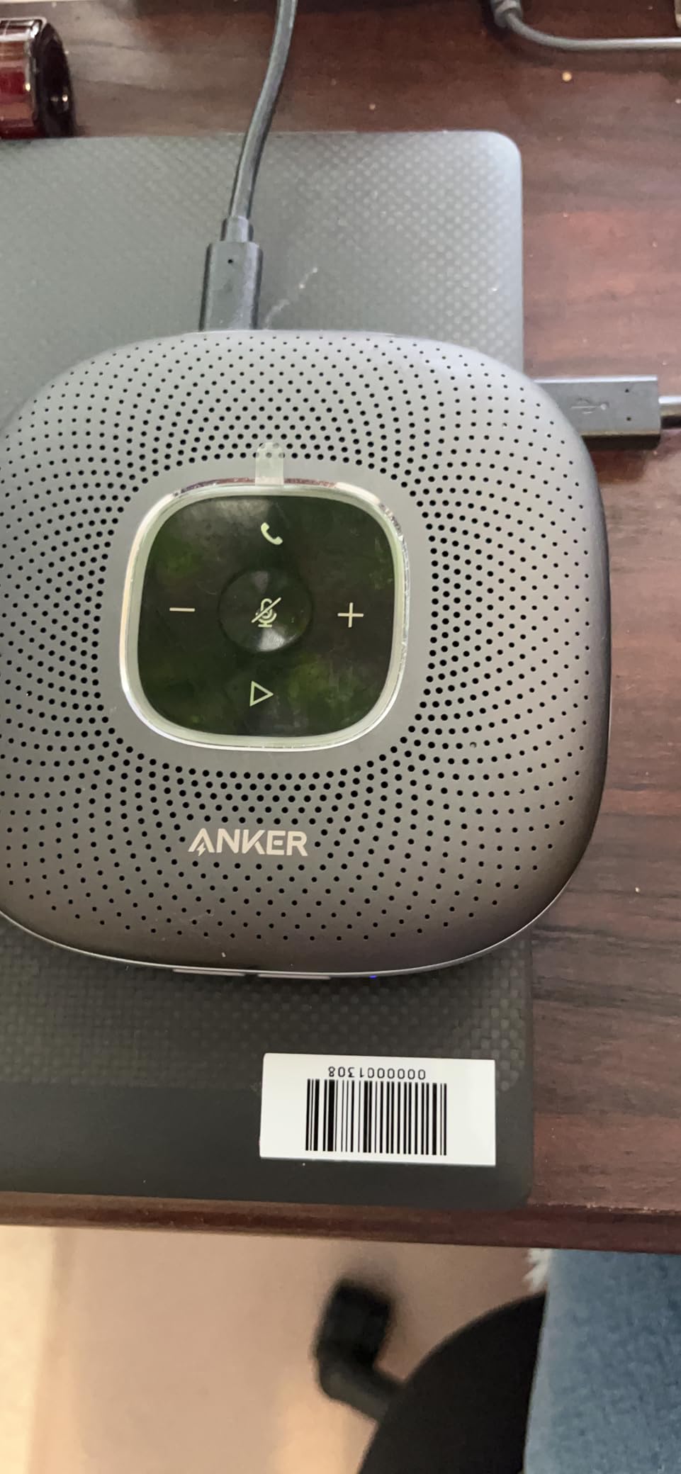 Anker PowerConf Speakerphone, Zoom Certified Conference Speaker with 6 Mics | 360° Enhanced Voice Pickup, 24H Call Time, Bluetooth 5.3, USB C, Compatible with Leading Platforms for Personal Workspaces customer photo 2