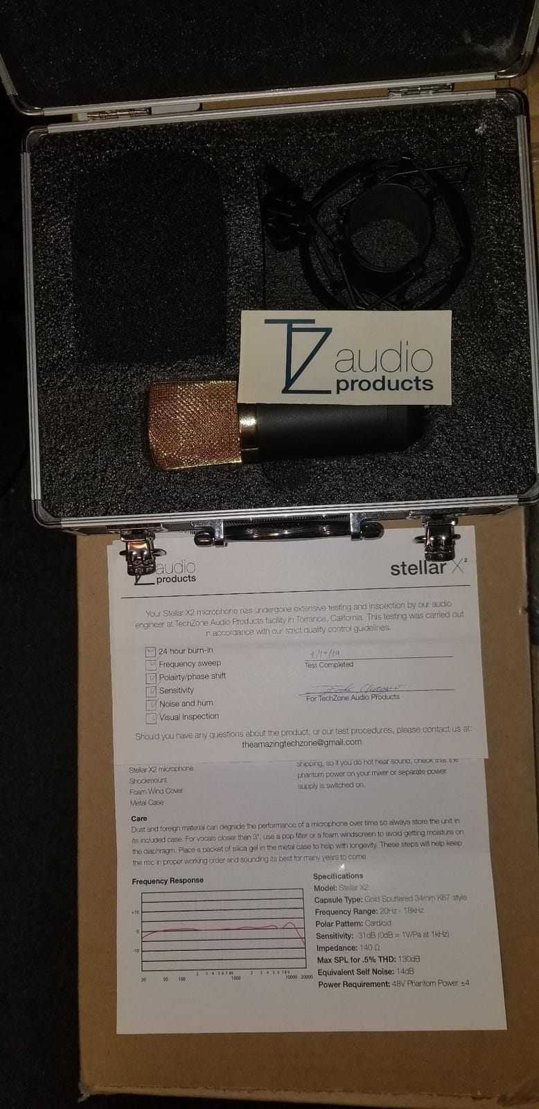 TZ Stellar X2 Large Diaphragm Cardioid Condenser XLR Microphone customer photo 1