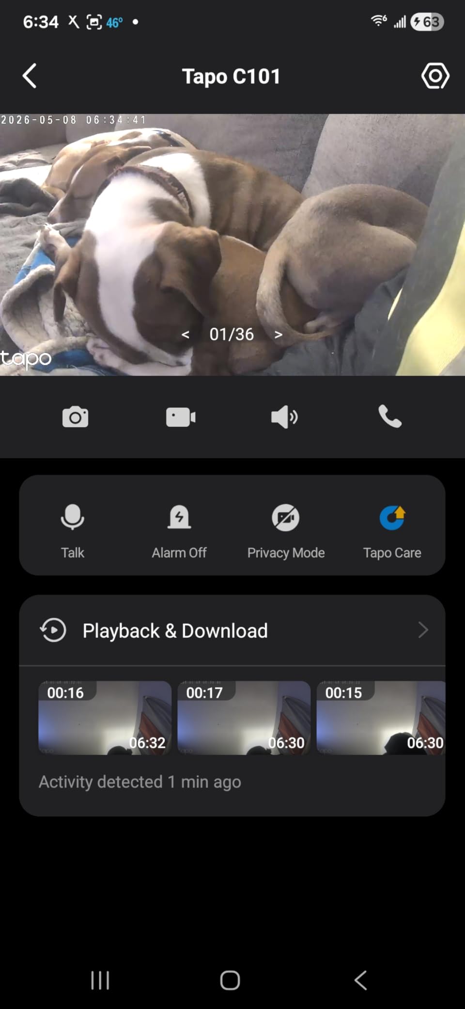TP-Link Tapo 1080P Indoor Security Camera for Baby Monitor, Dog Camera w/Motion Detection, 2-Way Audio Siren, Night Vision, Cloud & SD Card Storage, Works w/Alexa & Google Home (Tapo C100) customer photo 2