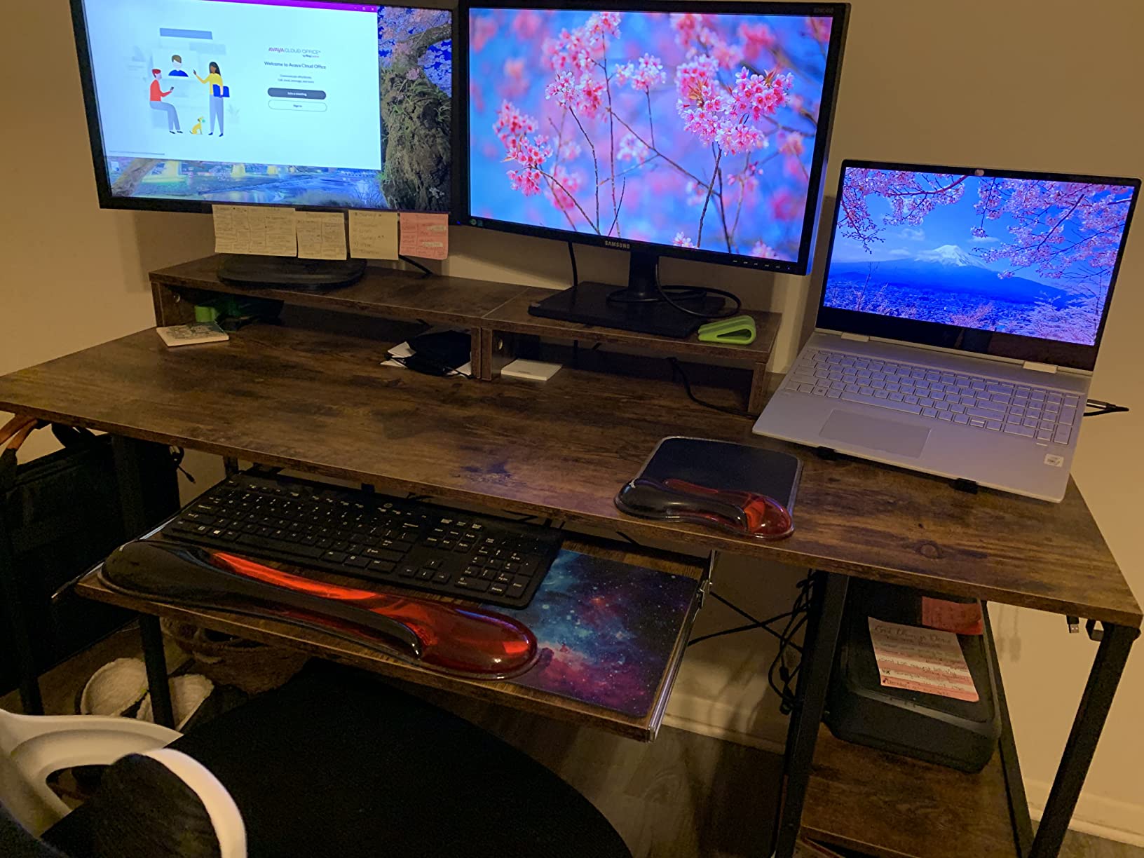 HYPIGO Computer Desk with Keyboard Tray, 55 Inch Music Studio Desk customer photo 1