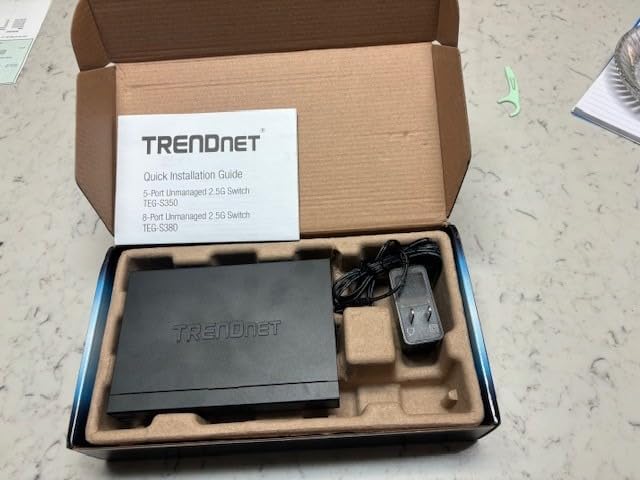 TRENDnet 8-Port 2.5Gb Multi-Gigabit Unmanaged Gaming Switch, TEG-S380 | 8 x 2.5GBASE-T Ports, 25Gbps Switching Capacity, Ethernet Splitter, NDAA & TAA Compliant, Fanless, Lifetime Protection customer photo 2
