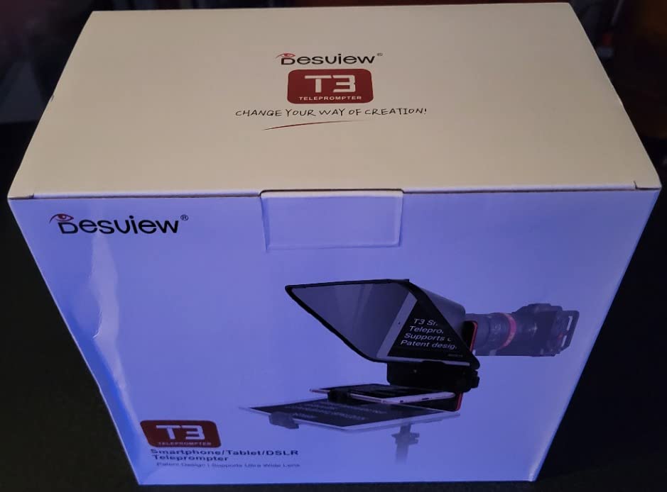 Desview T3 Teleprompter for Camera & Smartphone - Supports iPad/Tablet up to 10