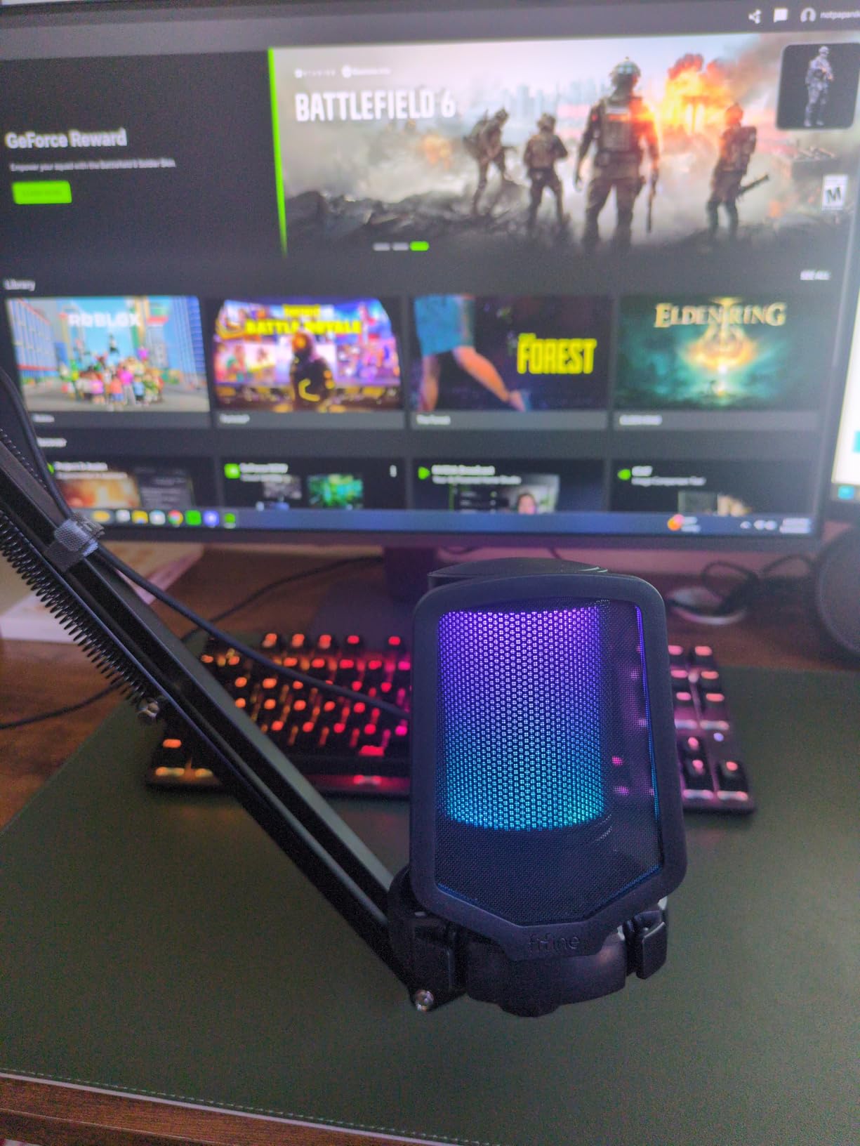 FIFINE AmpliGame A6T USB Gaming Microphone Kit, Condenser Mic for Streaming | Mute Button, RGB Indicator, Boom Arm, Gain Control, Pop Filter, Shock Mount, for PC PS4/5 Discord Twitch Podcasts YouTube customer photo 2
