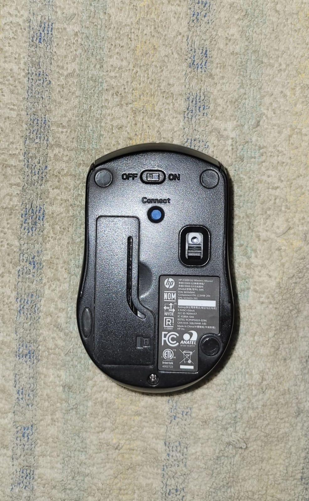 HP X3000 G3 Wireless Mouse - Black, 15-Month Battery, Side Grips for Control, Travel-Friendly, Blue LED, Powerful 1600 DPI Optical Sensor, Compatible with Wins PC/Laptop, Mac, Chromebook (683N7AA) customer photo 1