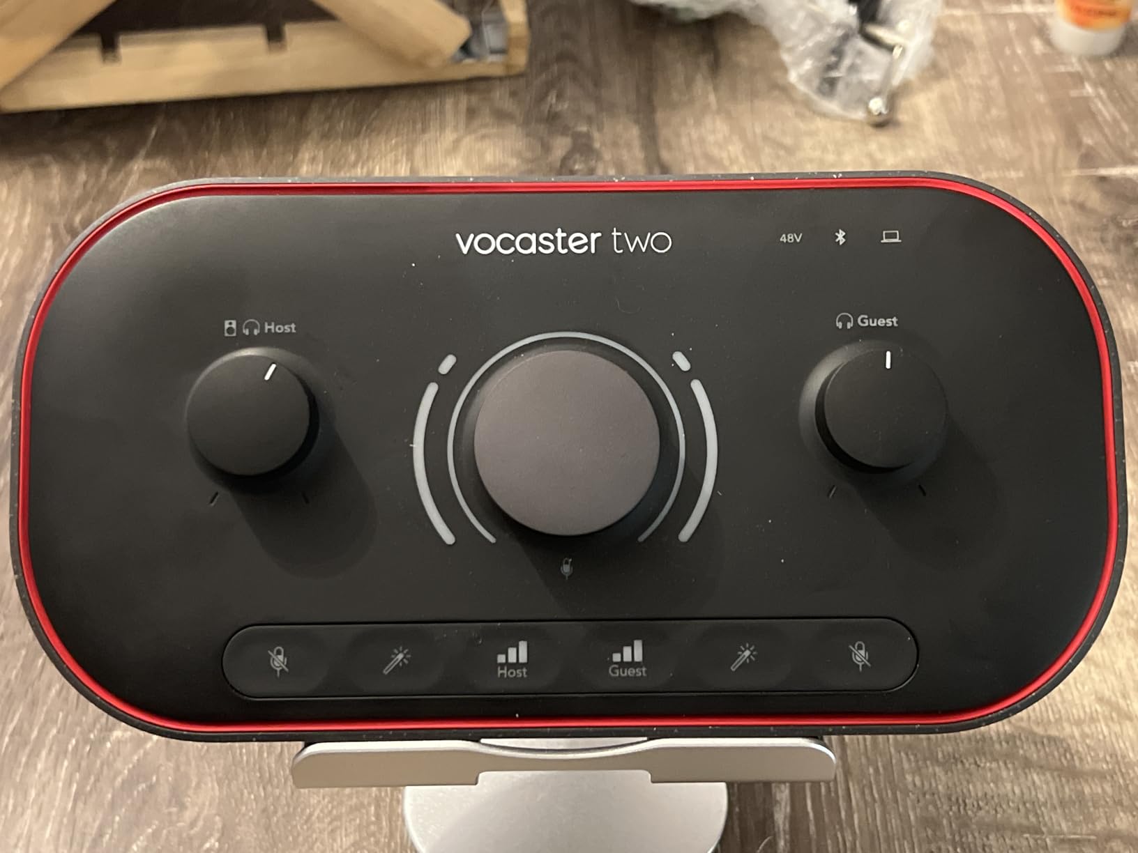 Focusrite Vocaster Two | Podcasting Interface for Recording Host and Guest. 2 Mic Inputs and Headphone Outputs, with Auto Gain, Enhance, and Mute customer photo 1