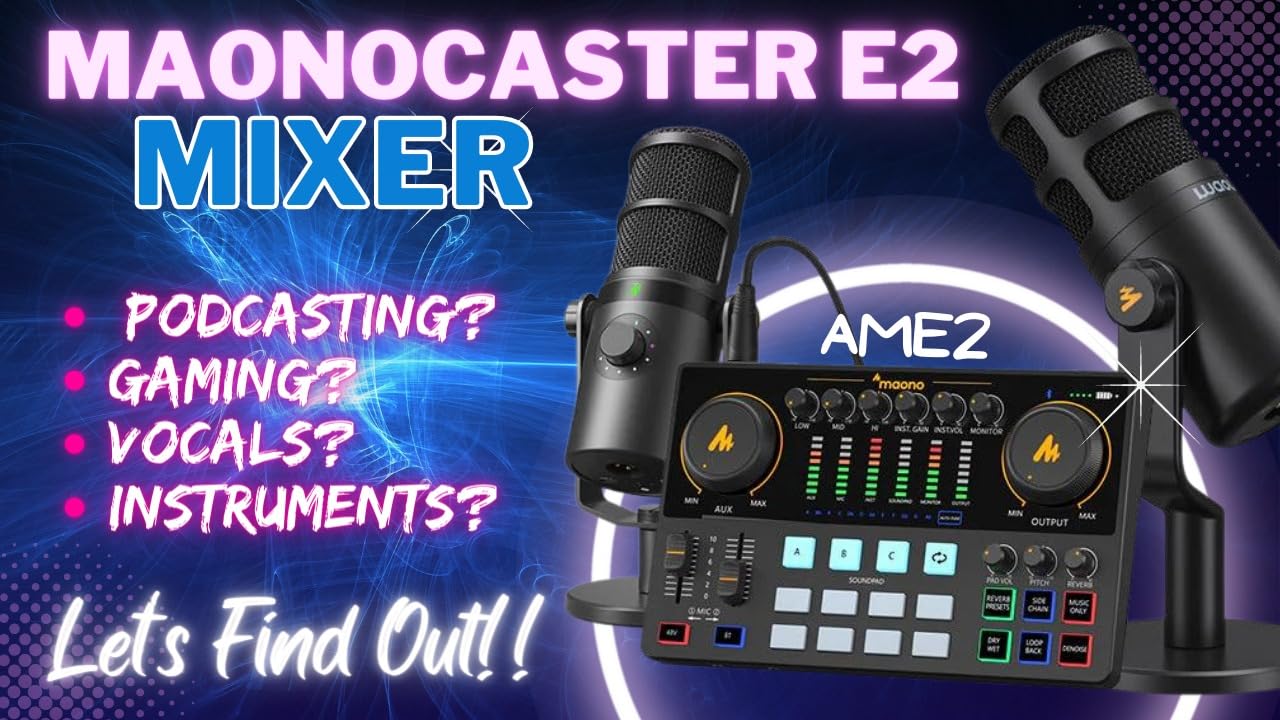 MAONO AME2 Audio Interface Mixer, Podcast Studio Console with XLR Input | 48V phantom power, Bluetooth, 11 custom sound pads, podcast recording, YouTube/TikTok live streaming, PC and XLR mic setup customer photo 2