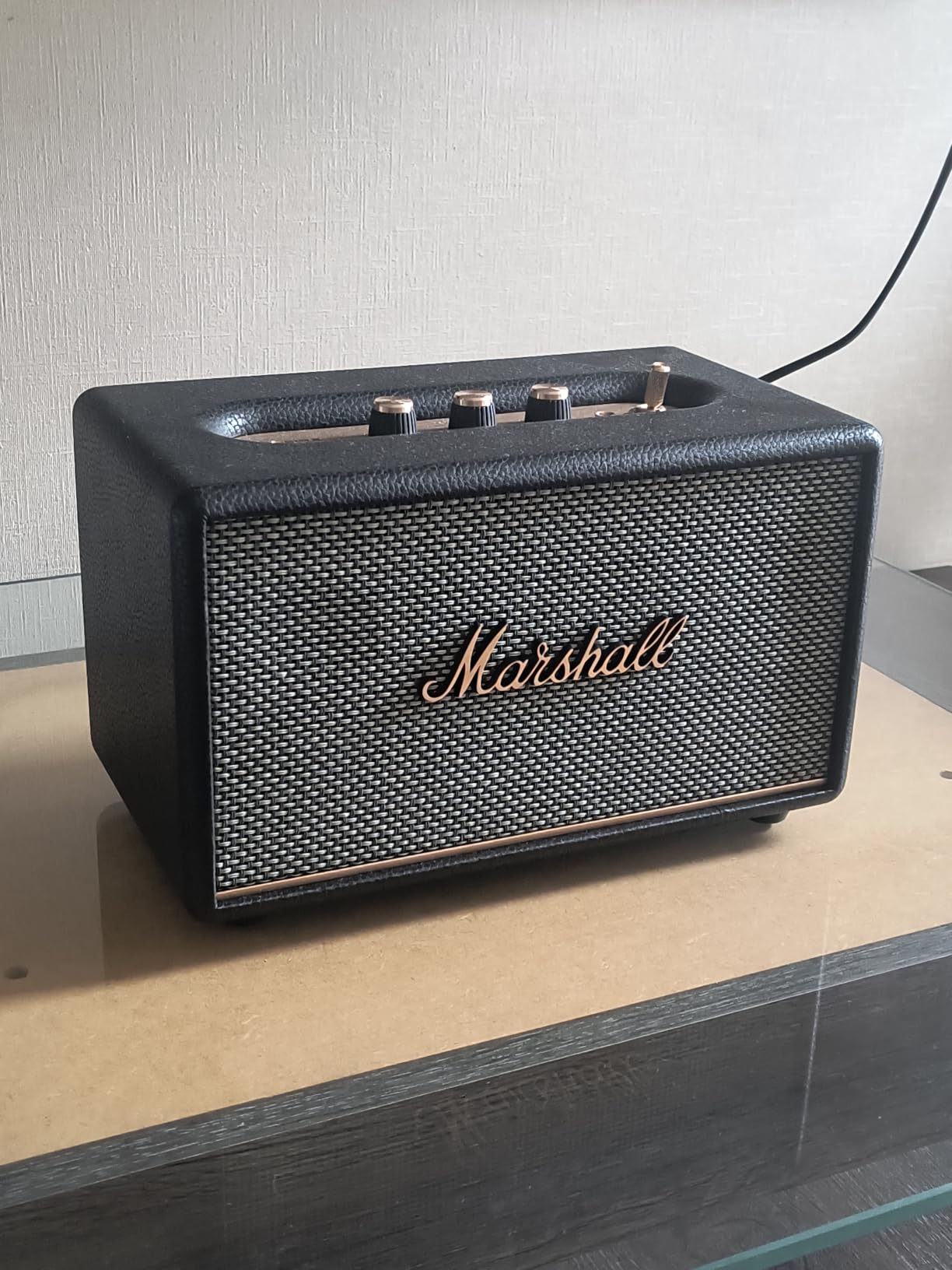 Marshall Acton III Bluetooth Home Speaker - Loud Stereo Sound with Bass and Treble Controls | Plug-in Powered | 3.5mm Aux Input - Cream customer photo 1