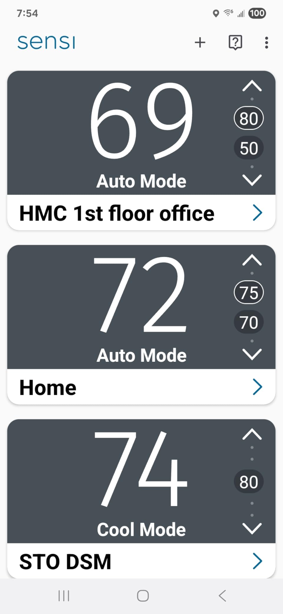 Sensi Touch 2 Smart Thermostat Wi-Fi, Alexa, Energy Star Certified, ST76 customer photo 1