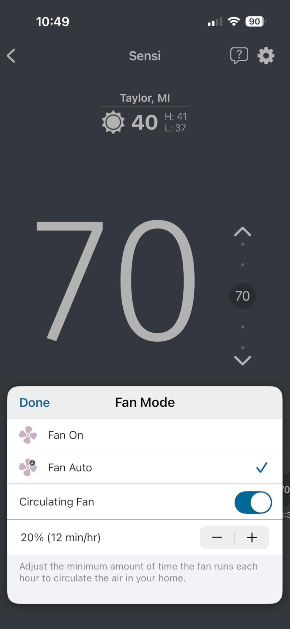 Sensi Touch 2 Smart Thermostat Wi-Fi, Alexa, Energy Star Certified, ST76 customer photo 2