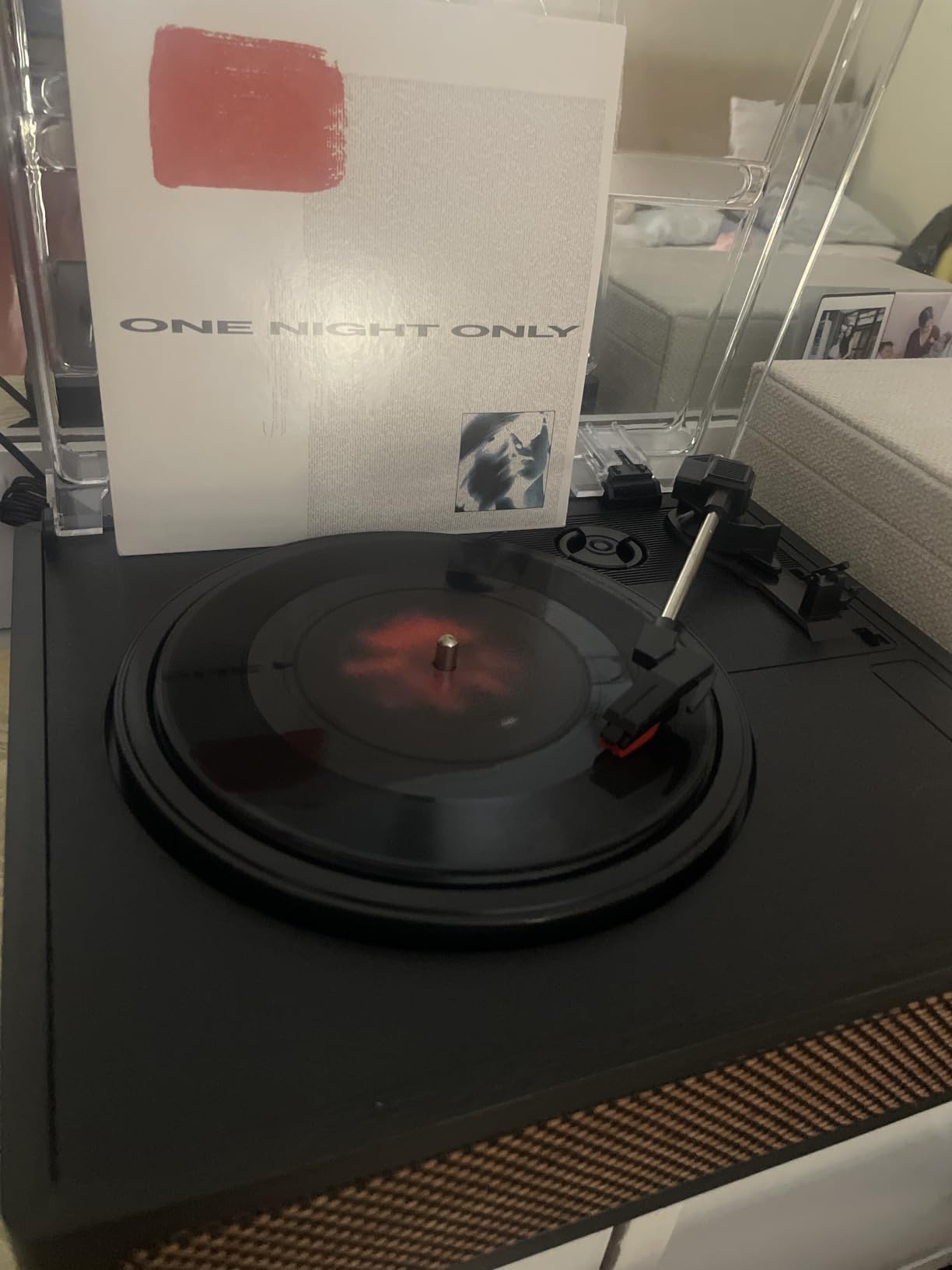 Seasonlife Vinyl Record Player with Speakers, Wood Black Vintage Turntable customer photo 1