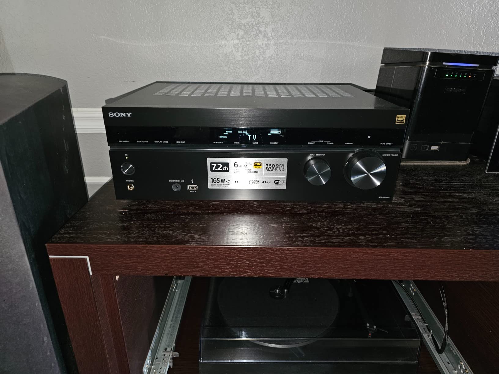 Sony STR-AN1000 7.2ch Home Theater 8K A/V Bluetooth Receiver | Dolby Atmos & DTS:X Surround Sound, WiFi, Google Chromecast, Spotify connect, Apple AirPlay, HDMI 2.1 customer photo 2