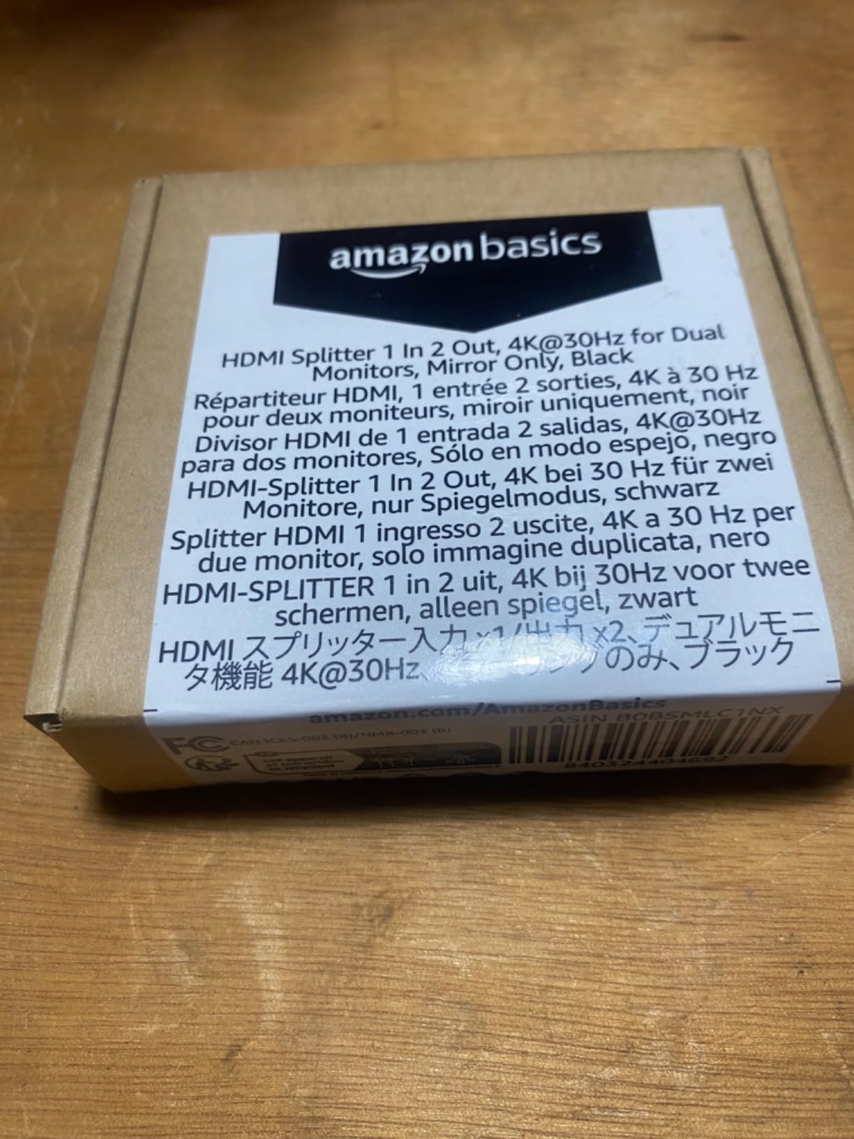 Amazon Basics HDMI Splitter 1 in 2 Out for Dual Monitors, 4K@30Hz, 1080P, Mirror Only, Black customer photo 2