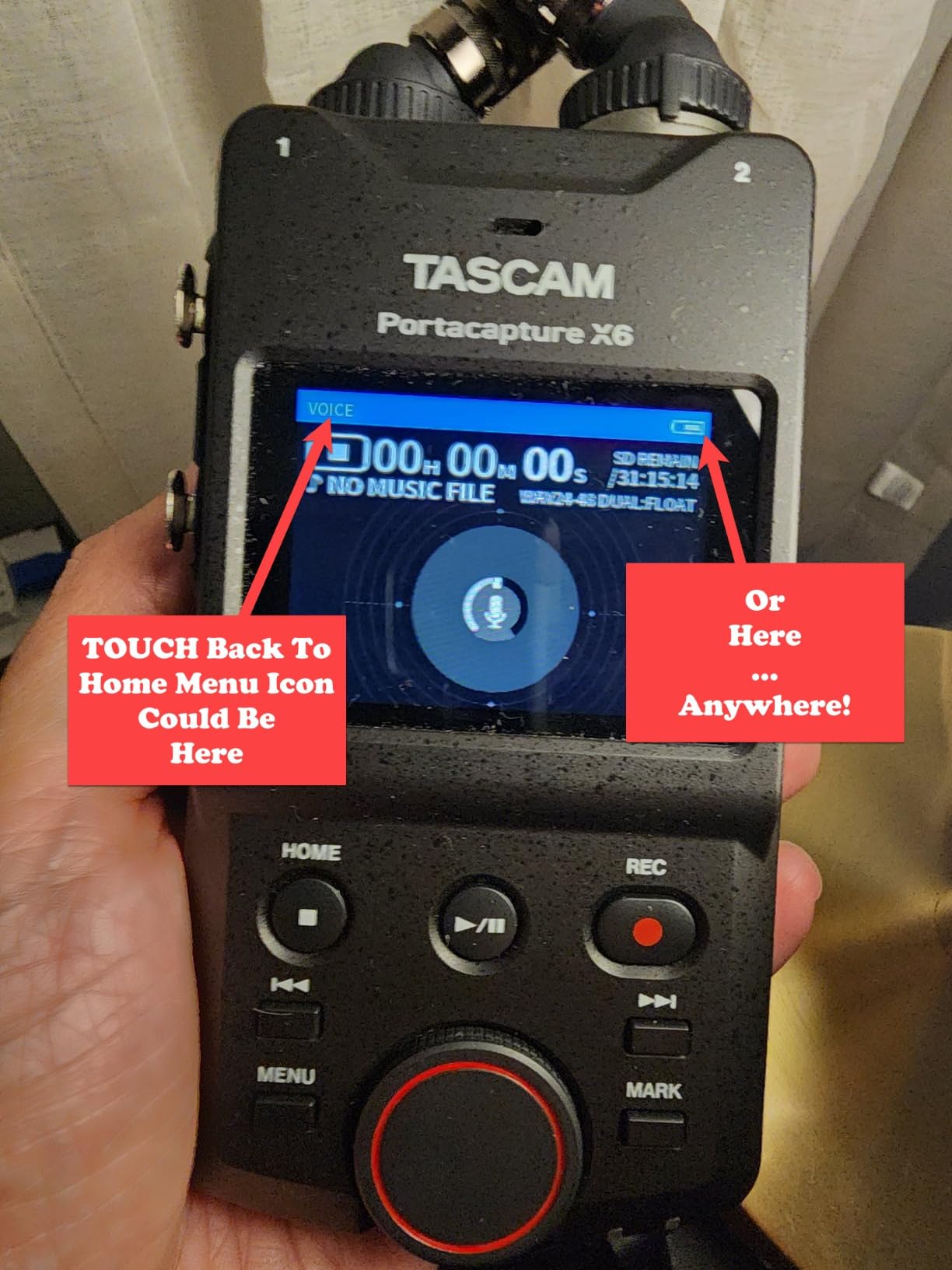 TASCAM Portacapture X6 32-bit Float Portable Audio Recorder, Field Recorder for Video, Music, Podcast, Voice, Podcasting customer photo 2
