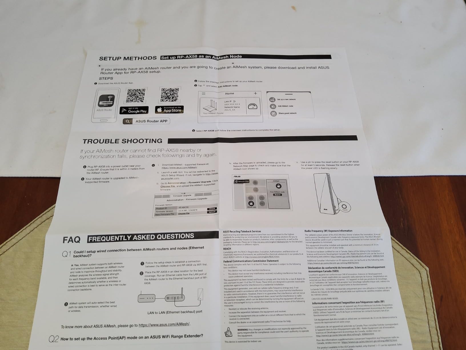 ASUS RP-AX58 AX3000 Dual Band WiFi 6 (802.11ax) Range Extender, AiMesh Extender for Seamless mesh WiFi; Works with Any WiFi Router customer photo 2