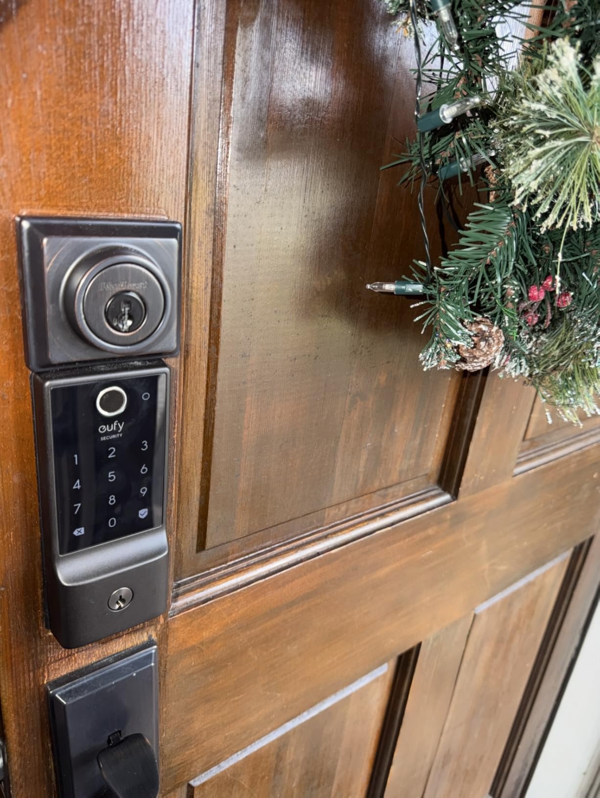 eufy Security Smart Lock C220, Fingerprint Keyless Entry Door Lock | Built-in Wi-Fi, App Remote Control, Up to 8-Month Battery, Front Door Smart Lock Deadbolt, IP53 Waterproof, BHMA Grade 3 customer photo 1