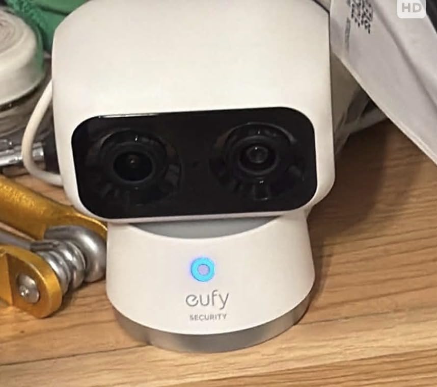 eufy Security 4K Indoor Cam S350, No Subscription, Dual Cameras, 8x Zoom | 360 Coverage,Works as a Pet Camera,Nanny/Senior/Baby Monitor,AI Auto-Tracking,Human/Pet/Cry Detection,2.4/5 GHz Wi-Fi customer photo 2