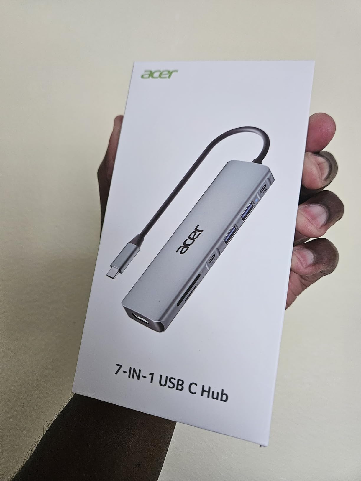 Acer USB C Hub, 7 in 1 Multi-Port Adapter for Laptop/Mac Type C Devices | 4K USB C to HDMI Splitter Hub, 100W Max PD Port, 2 USB 3.0 & 1 USB C Data Ports 5Gbps, SD/TF Card Reader customer photo 2