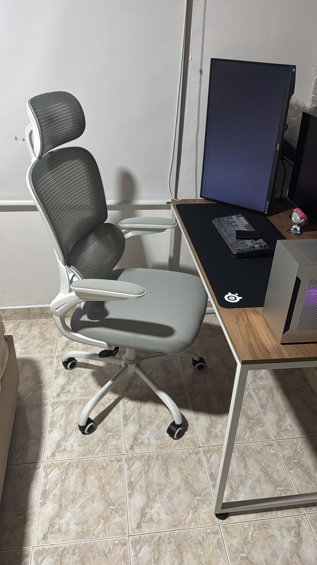 TRALT Office Chair Ergonomic Desk Chair - Gaming Chair with Lumbar Support | 330 LBS Home Office Desk Chairs with Headrest, Reading Chair with Flip-up Armrests, Comfortable Computer Chairs (1, Black) customer photo 2