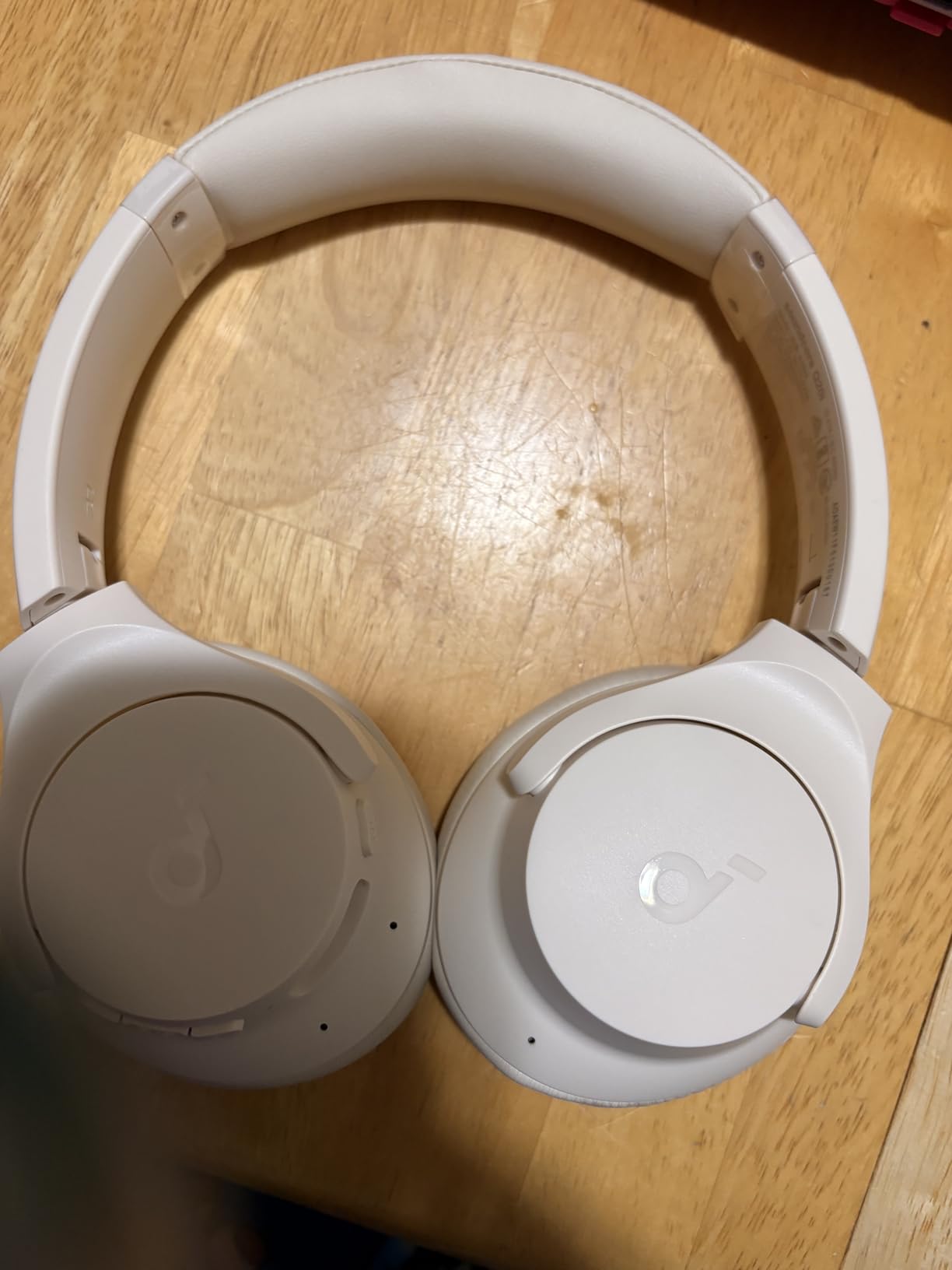 Soundcore by Anker Q20i Hybrid Active Noise Cancelling Headphones, White | Over-Ear, Bluetooth, 40H ANC Playtime, Hi-Res Audio, Big Bass, Transparency Mode, Customize via App, Travel, Home, Office customer photo 2
