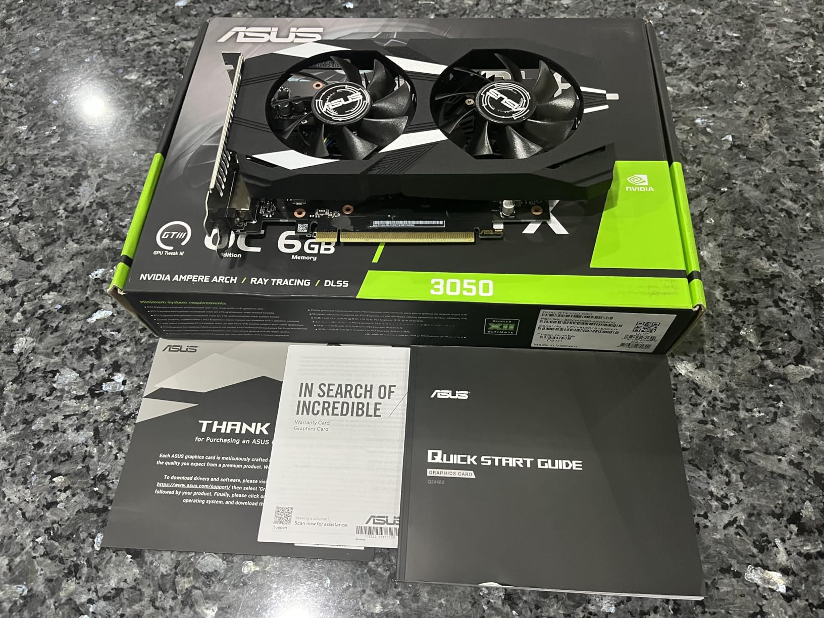 ASUS Dual NVIDIA GeForce RTX 3050 6GB GDDR6 OC Edition Gaming Graphics Card customer photo 2