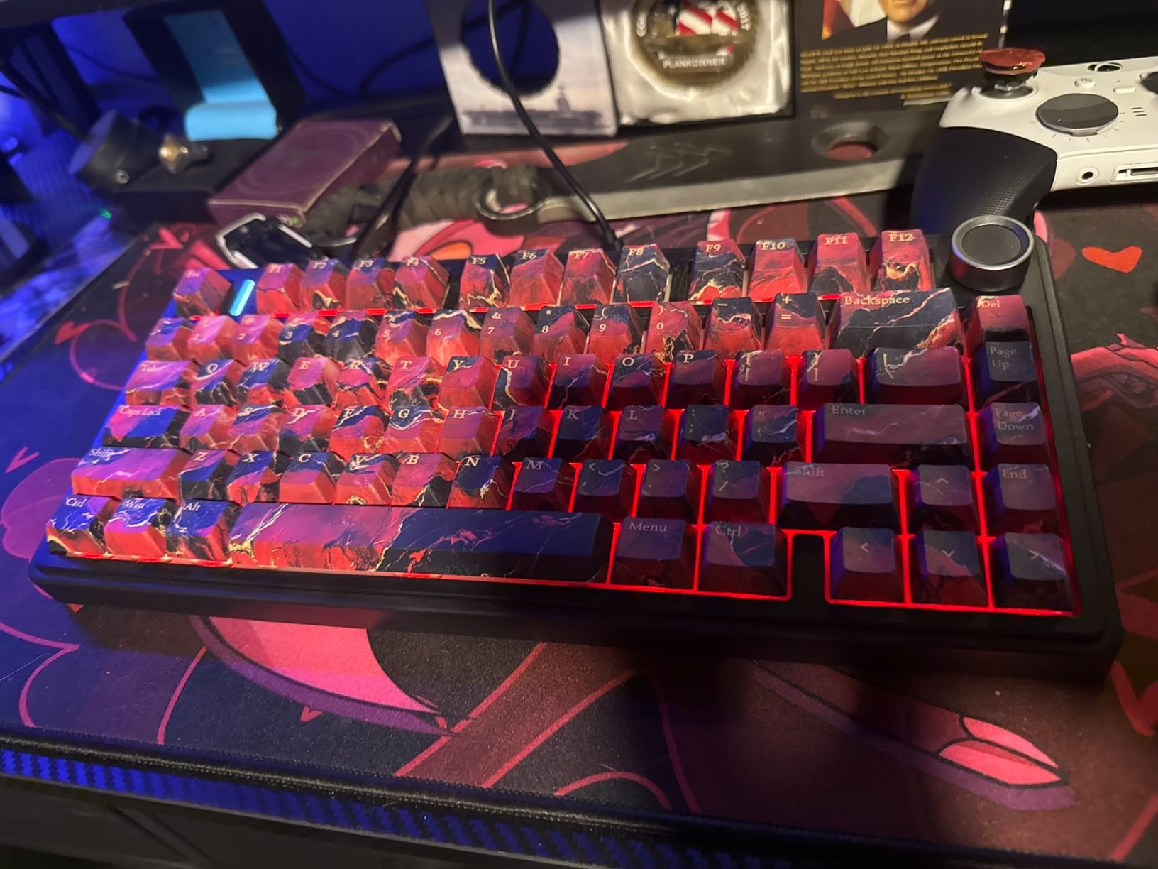 AULA F75 Pro Wireless Mechanical Keyboard, 75% Hot Swappable Custom Keyboard with Knob, RGB Backlit, Pre-lubed Reaper Switches, Side Printed PBT Keycaps, 2.4GHz/USB-C/BT5.0 Mechanical Gaming Keyboards customer photo 2