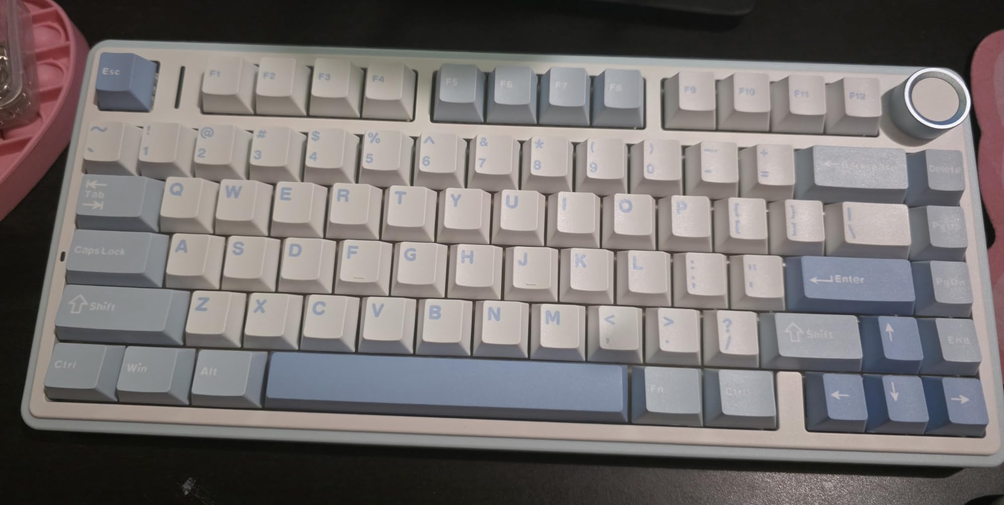 EPOMAKER x Aula F75 Gasket Mechanical Keyboard, 75% Wireless Hot Swappable Gaming Keyboard with Five-Layer Padding & Knob, BT/2.4GHz/USB-C, RGB (Black Gradient, LEOBOG Reaper Switch) customer photo 1