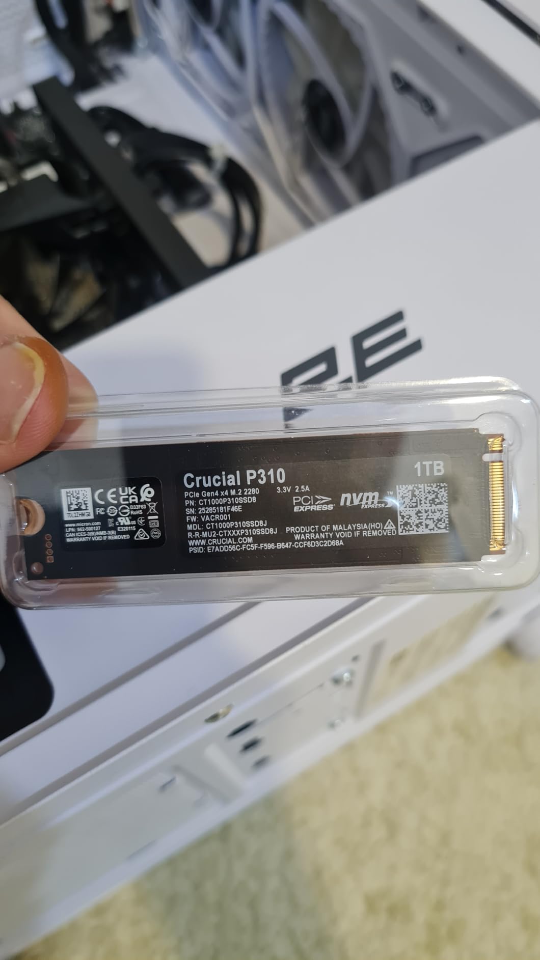 Crucial P310 1TB SSD, PCIe Gen4 NVMe M.2 2280, Up to 7,100MB/s, for Laptop, Desktop (PC), & Handheld Gaming Consoles, Includes Acronis Data Recovery Software, Solid State Drive - CT1000P310SSD801 customer photo 2