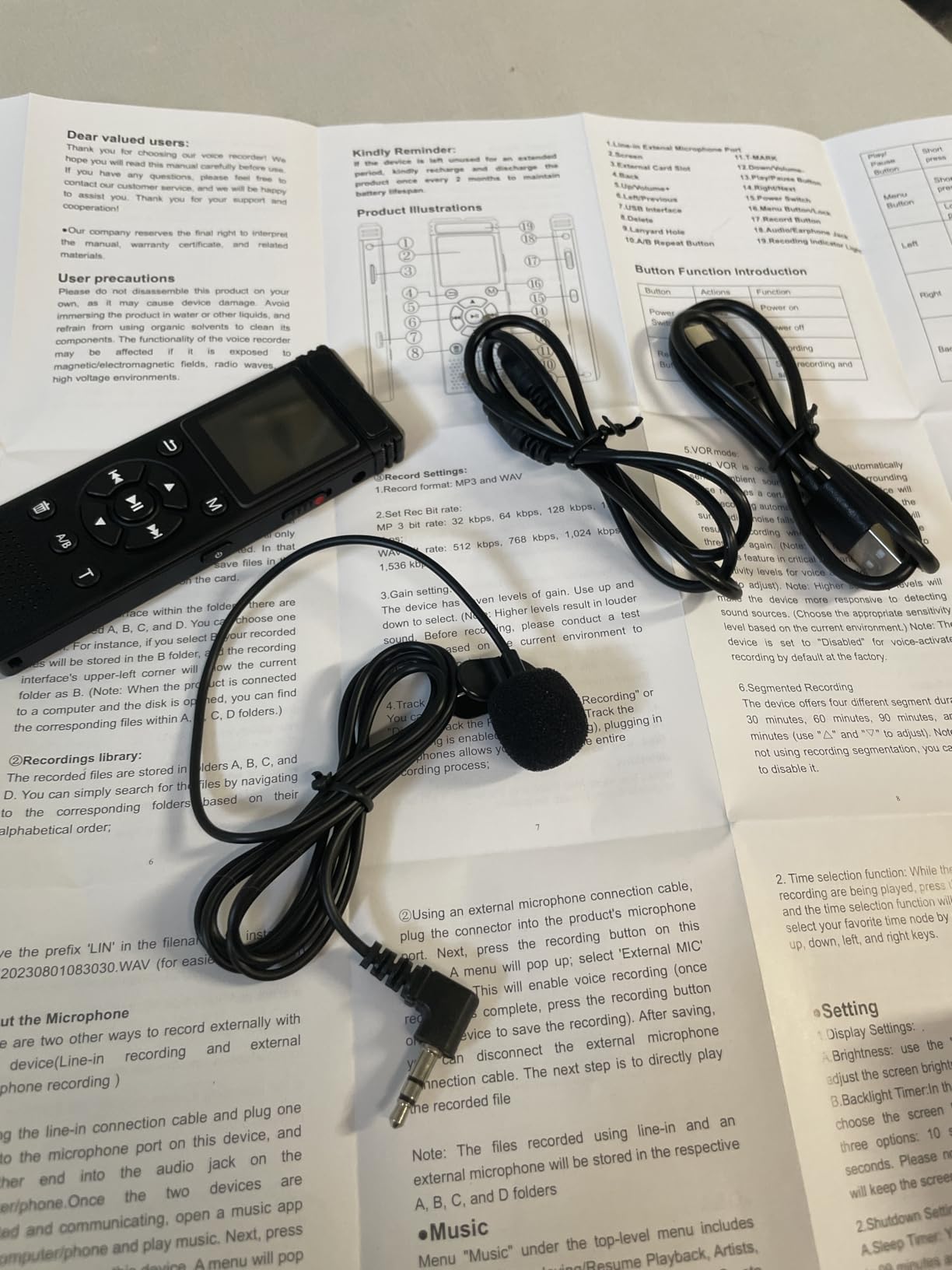 Tonfarb 136GB Digital Voice Recorder with Playback, 9775 Hours Audio Record | Voice Activated Recording Device with Noise Reduction, A-B Repeat, MP3 Player, Password for Lecture Meeting/Classes/Interviews customer photo 2